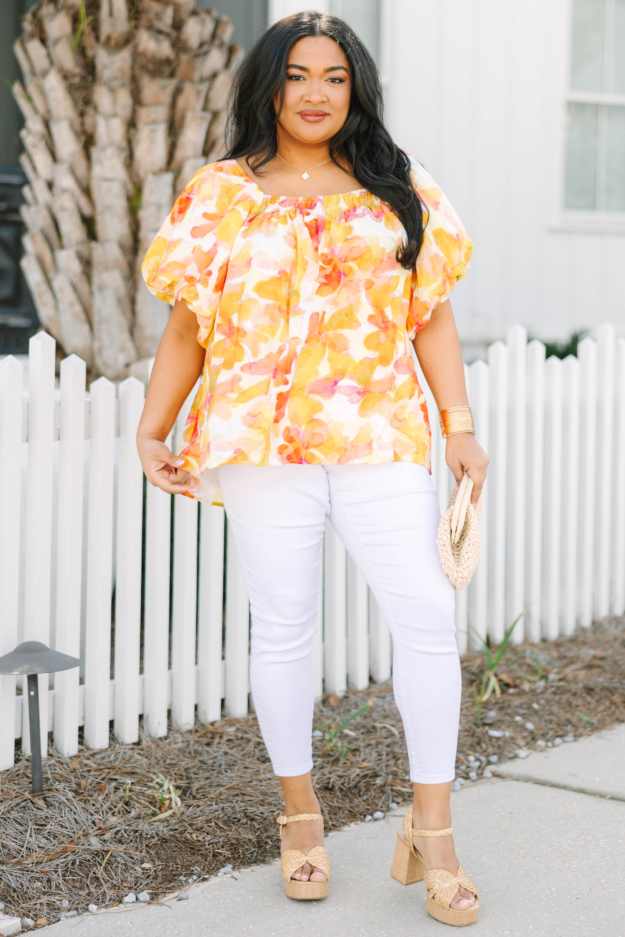 Cozy Love Top, Yellow Watercolor