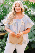 Cozy Love Top, Blue Patchwork