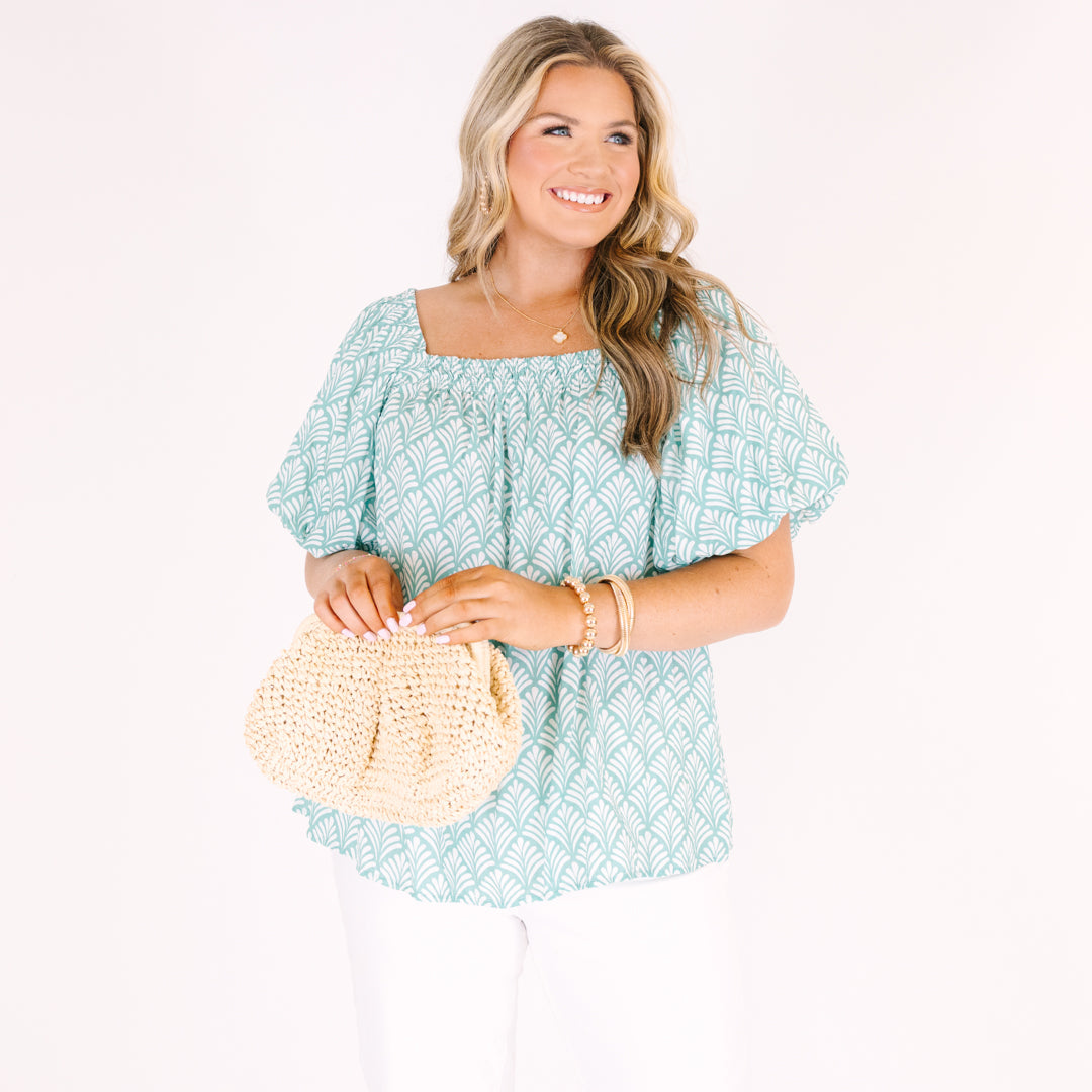 Cozy Love Top, Turquoise