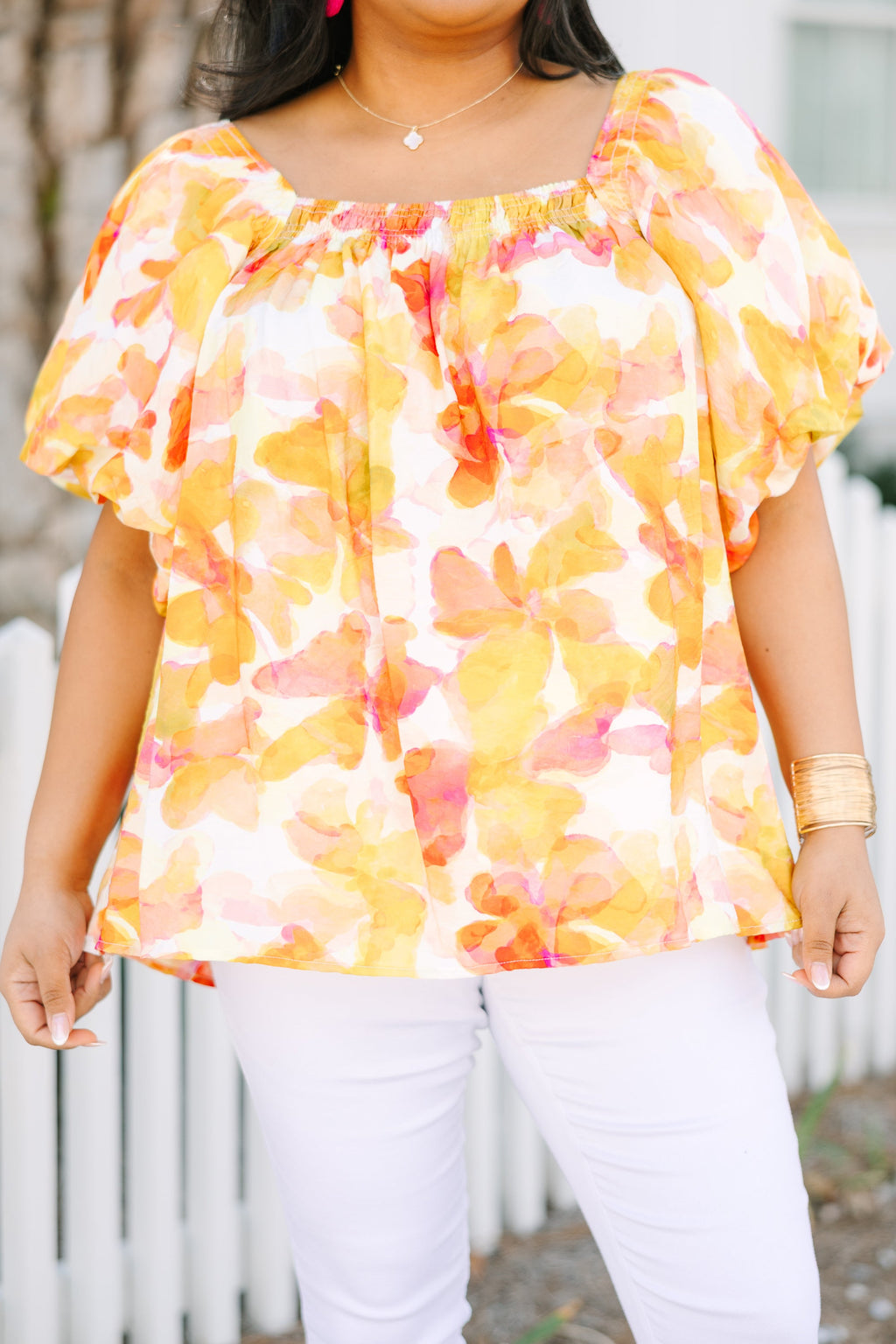 Cozy Love Top, Yellow Watercolor