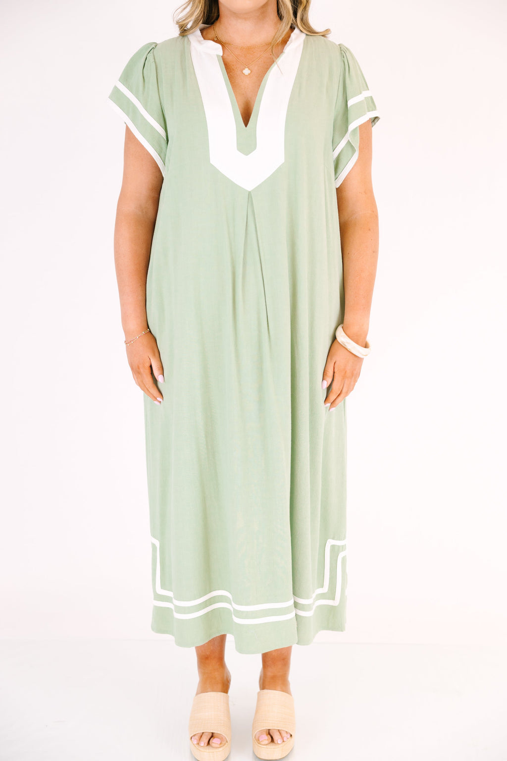 Cute With A Kick Dress, Sage