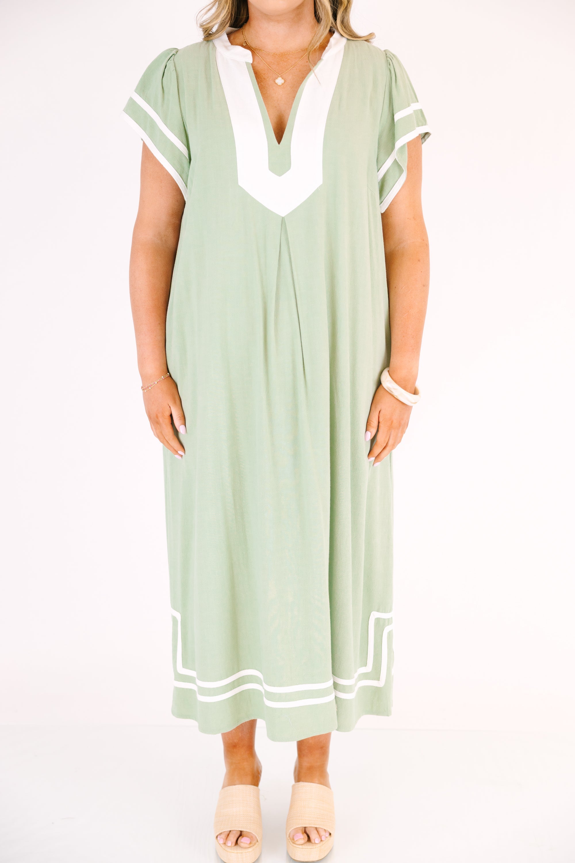 Cute With A Kick Dress, Sage