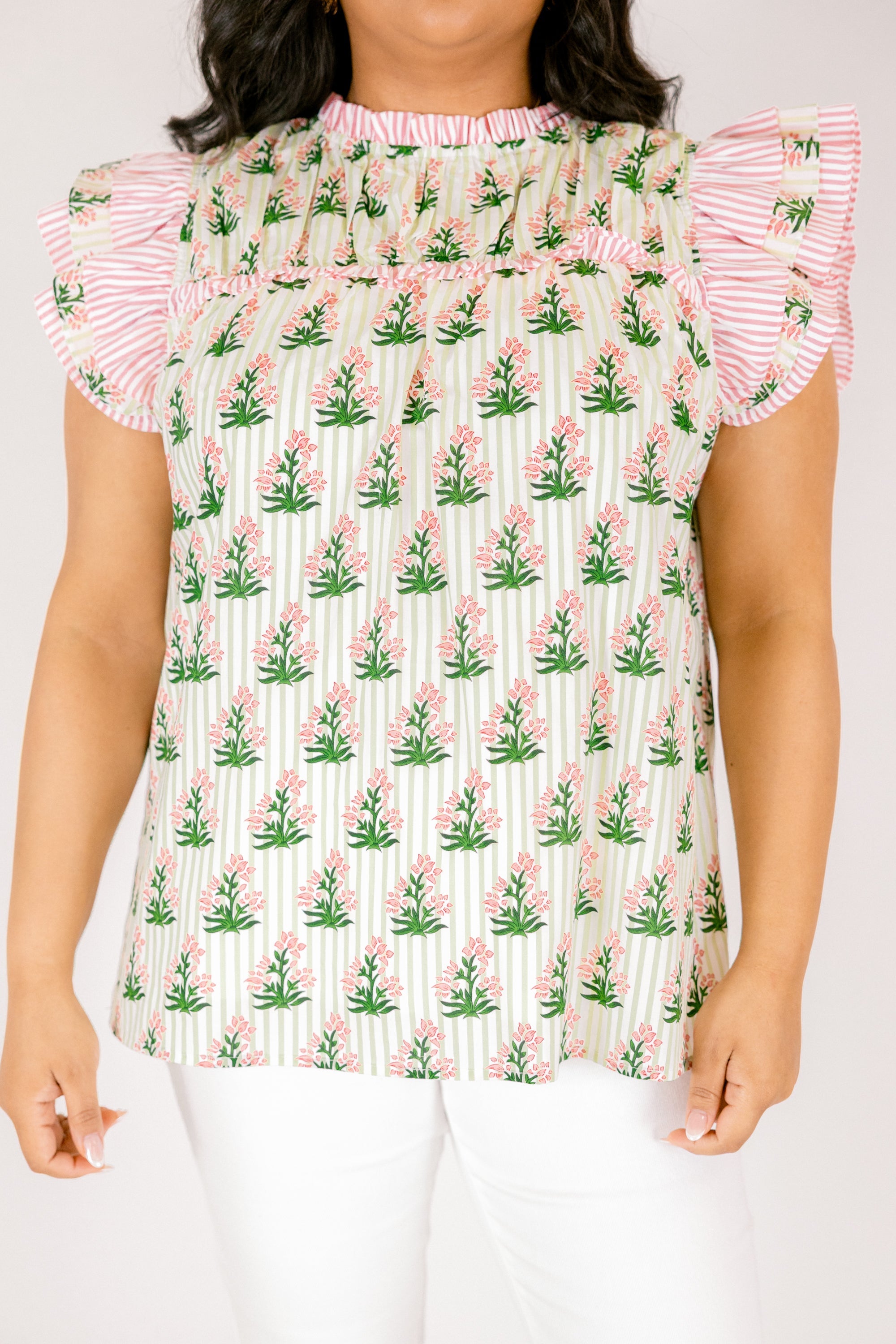 Daisy Dreams Top, Pink-White