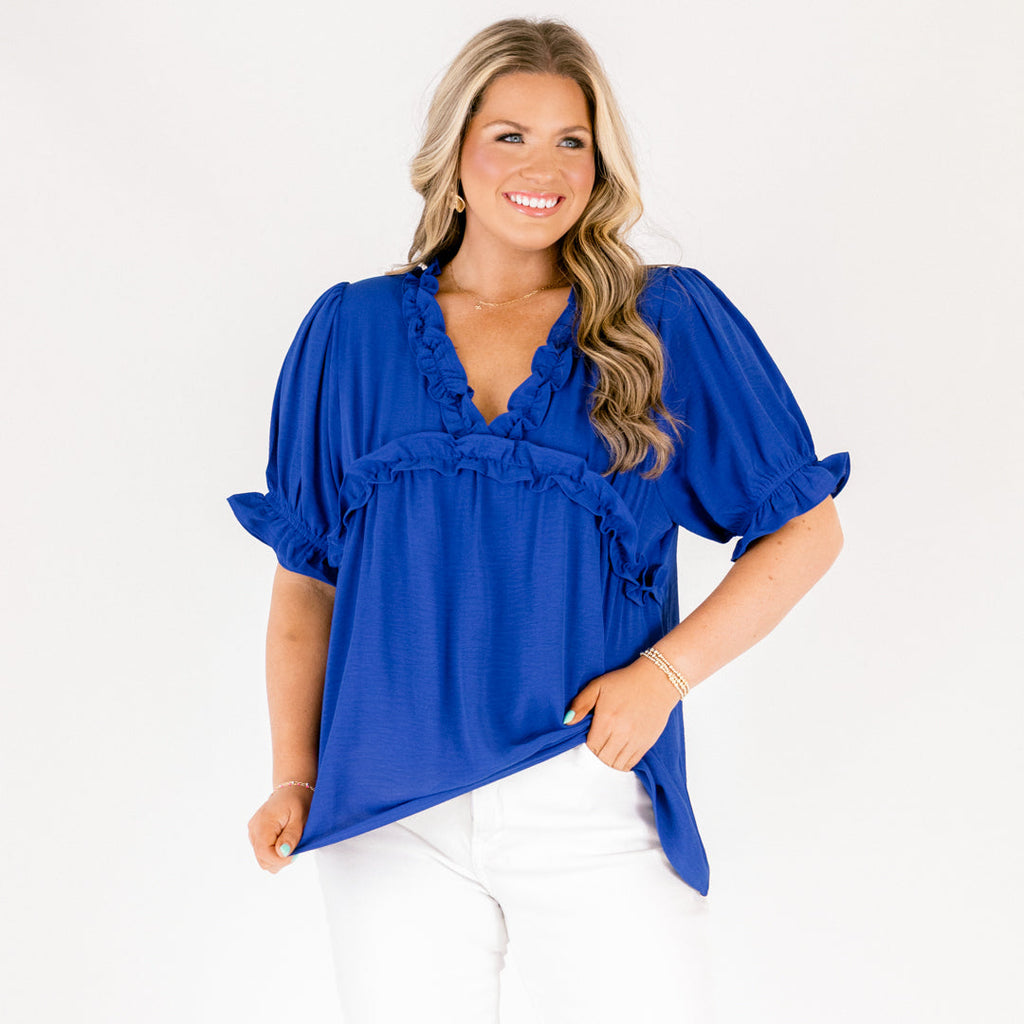 Dancing For Fun Top, Blue