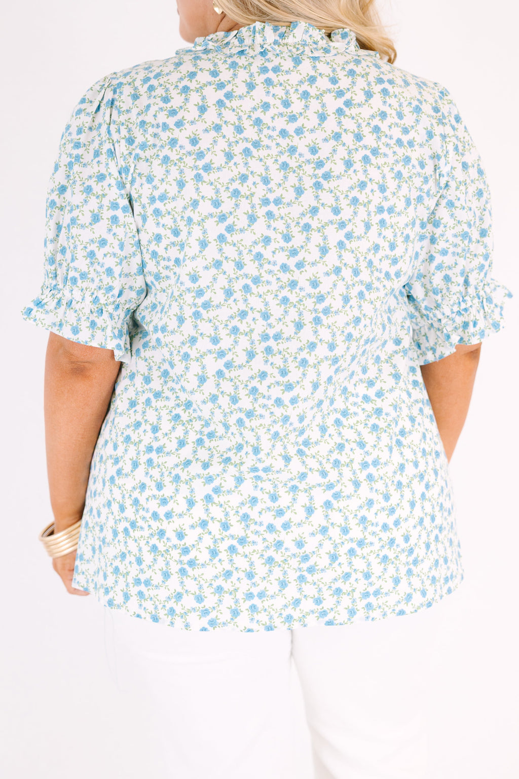 Dancing For Fun Top, Blue Floral