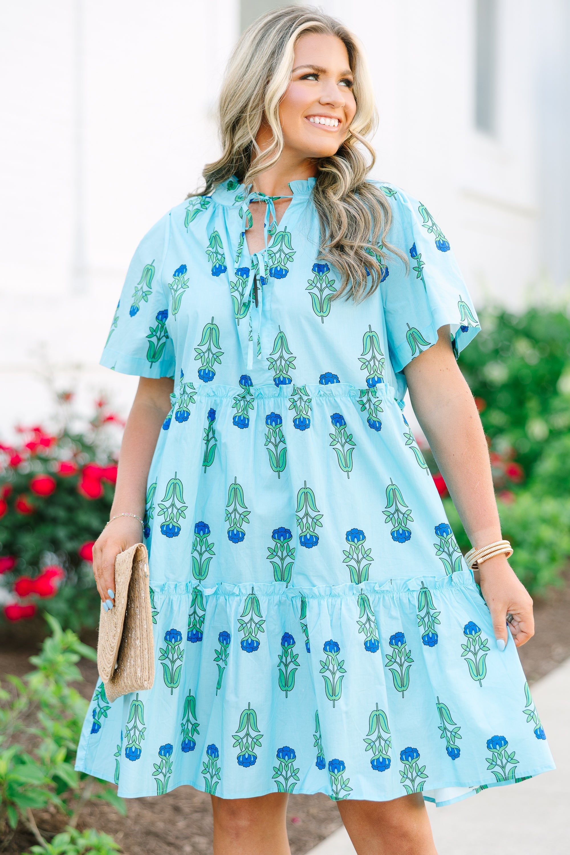 Distant Moon Dress, Turquoise