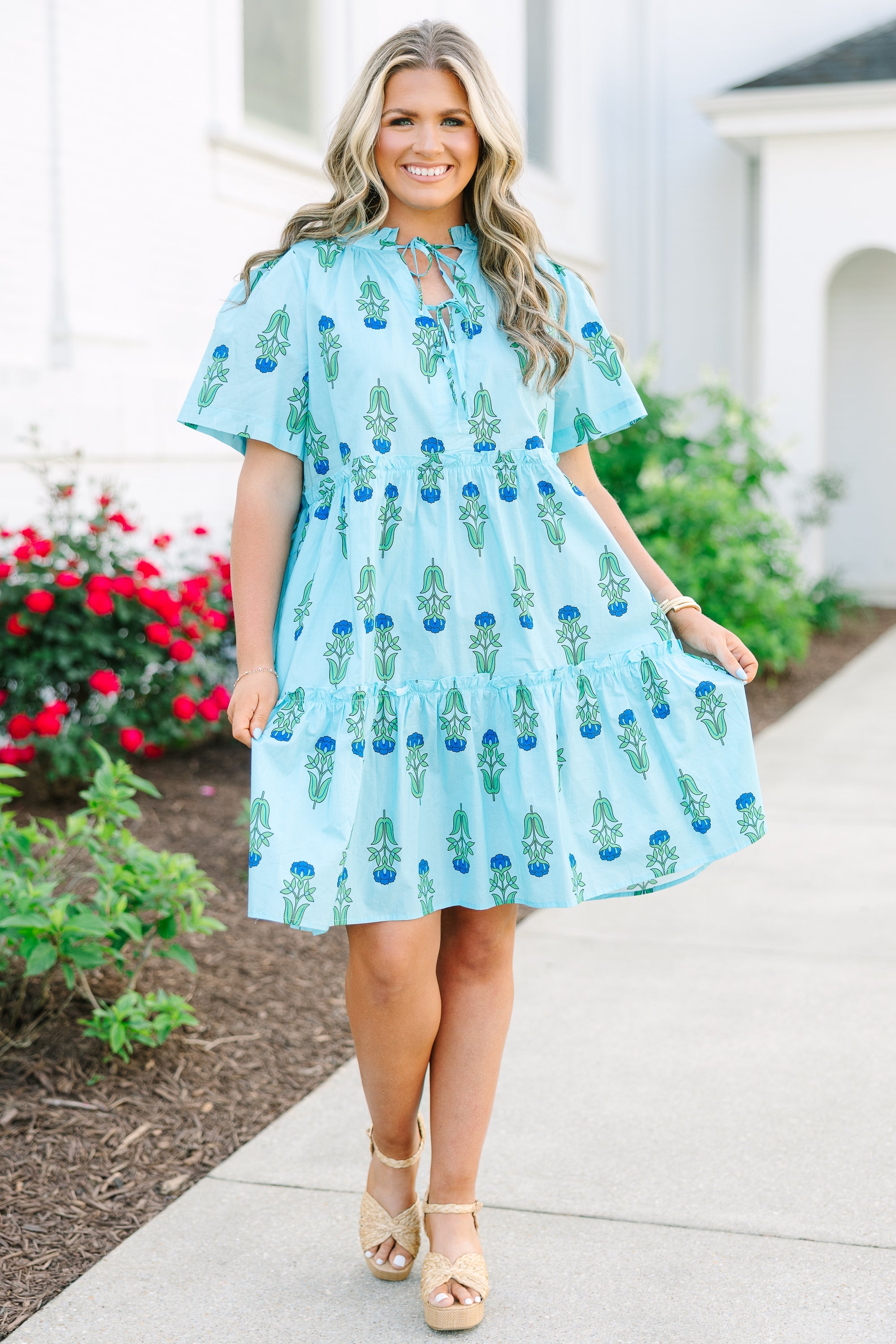 Distant Moon Dress, Turquoise