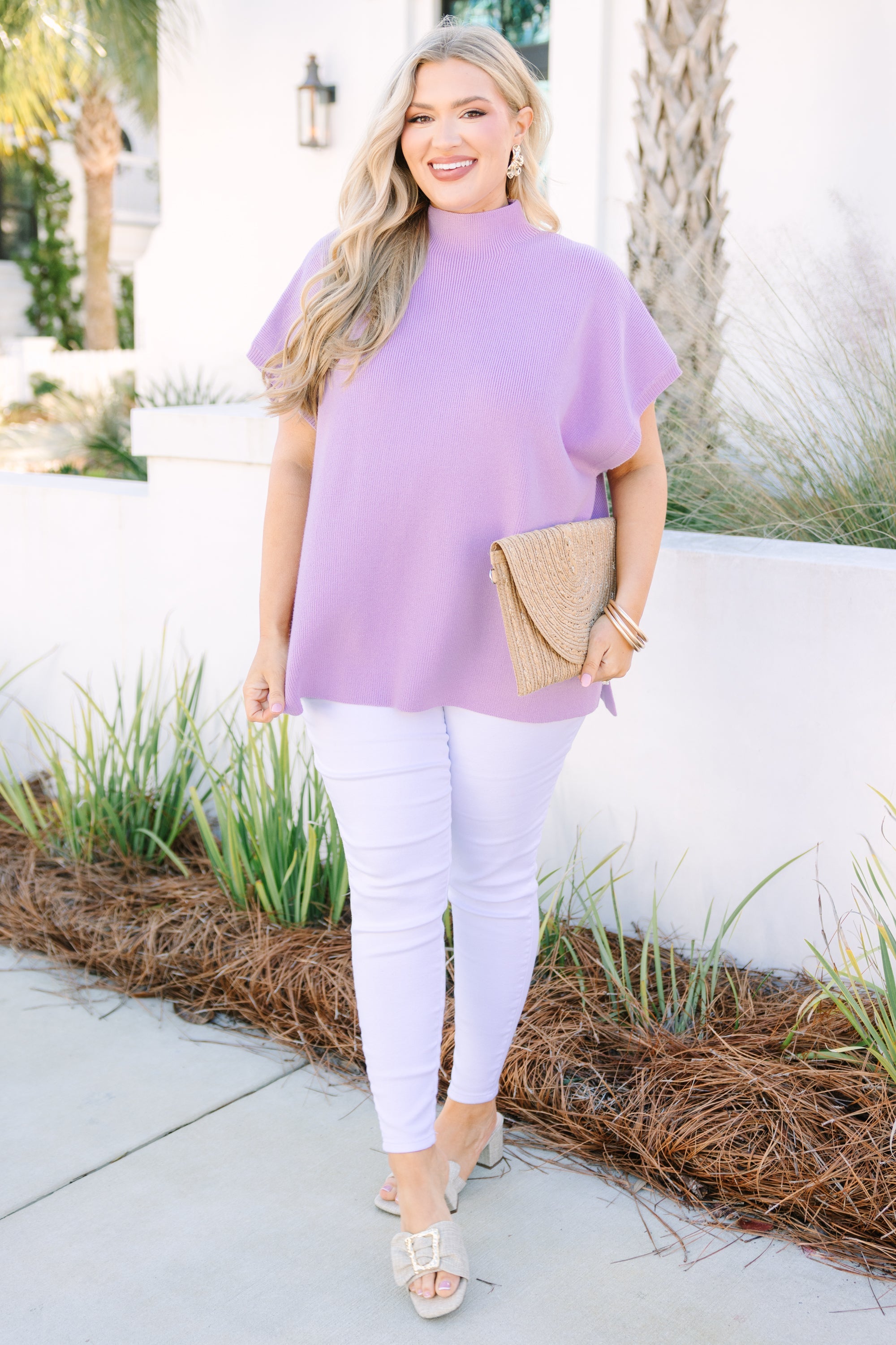 Do Anything Sweater, Purple
