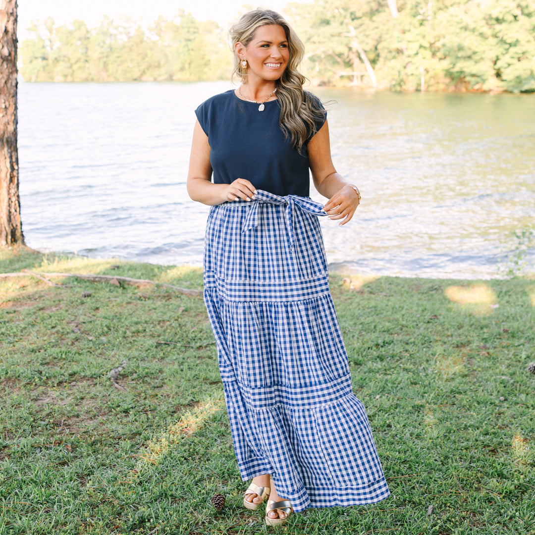 Doing It My Way Dress, Navy