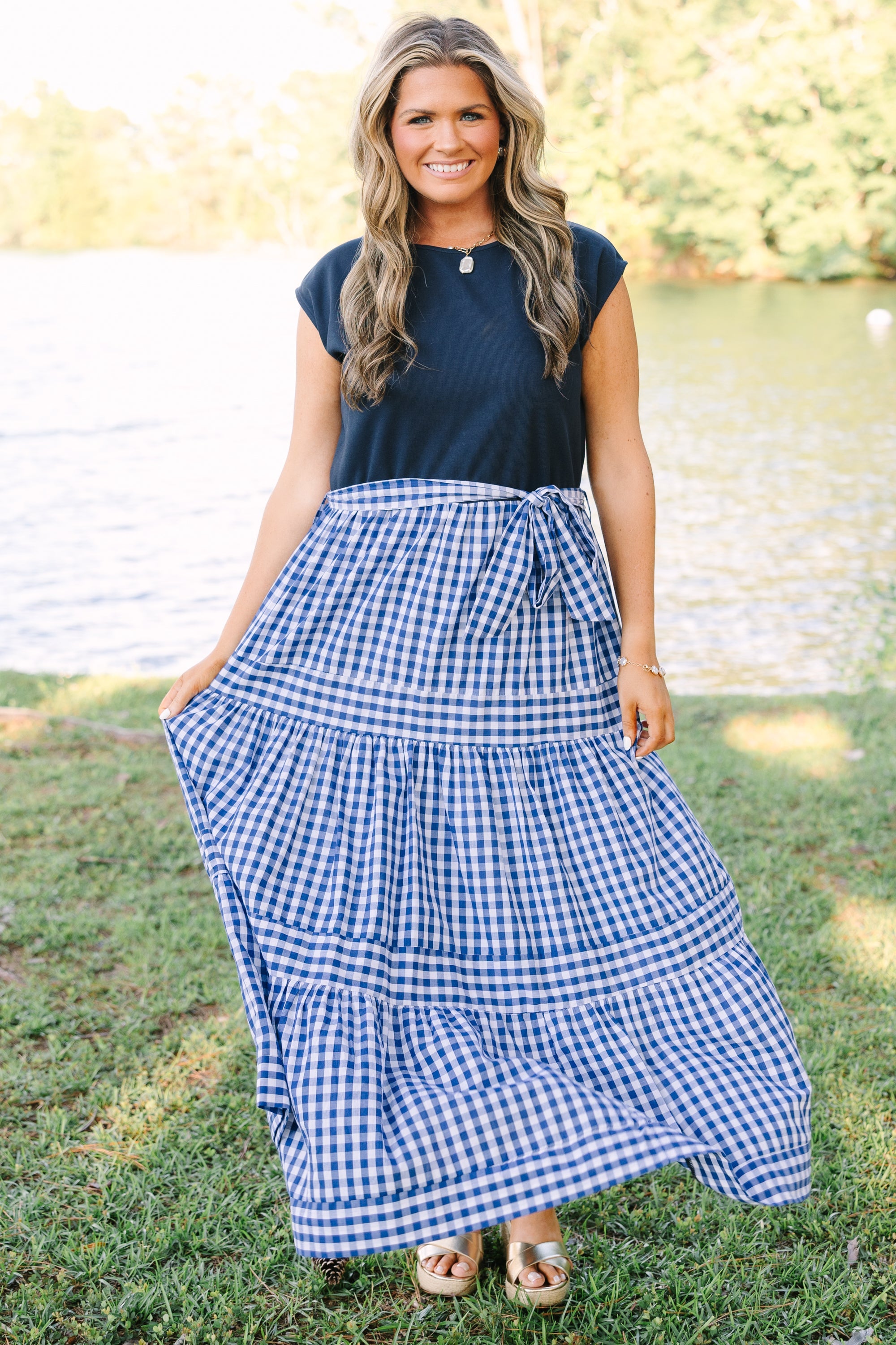 Doing It My Way Dress, Navy