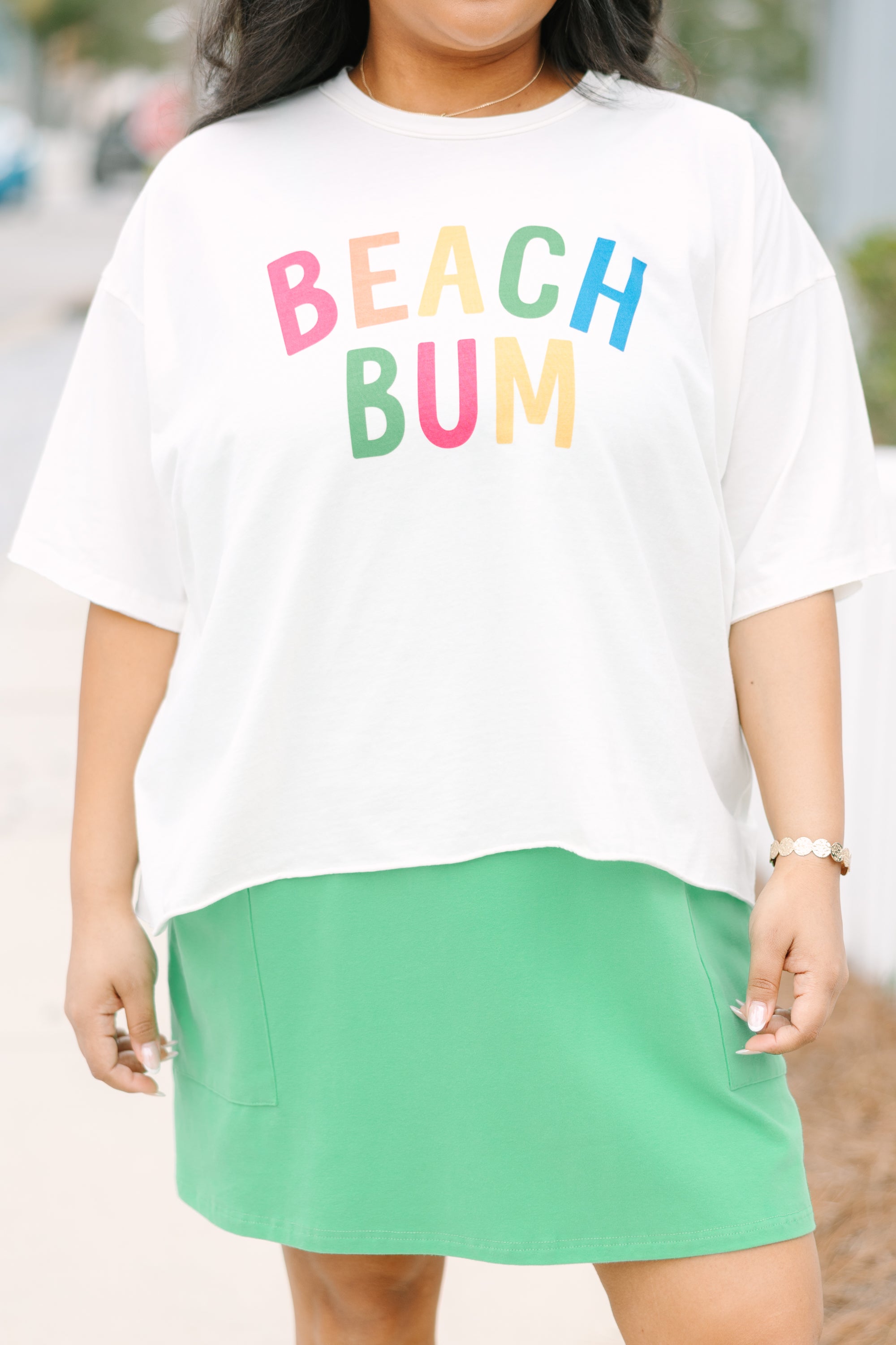 Down By The Coast Vintage Wash Tee, White
