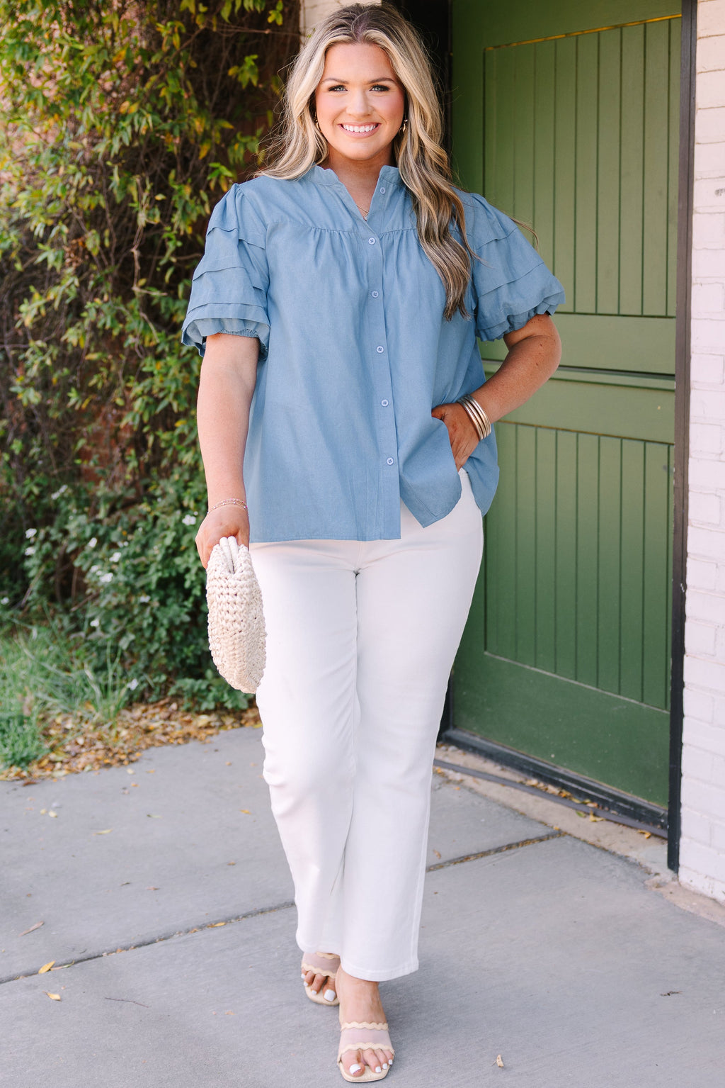 Each Detail Top, Chambray