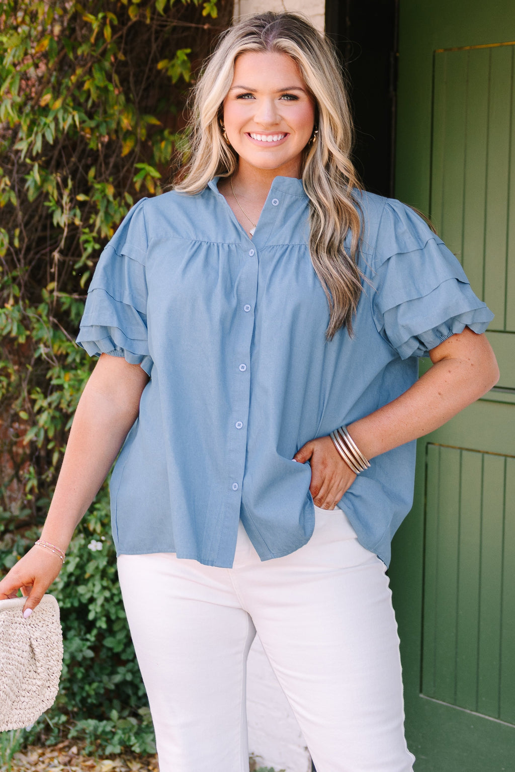 Each Detail Top, Chambray