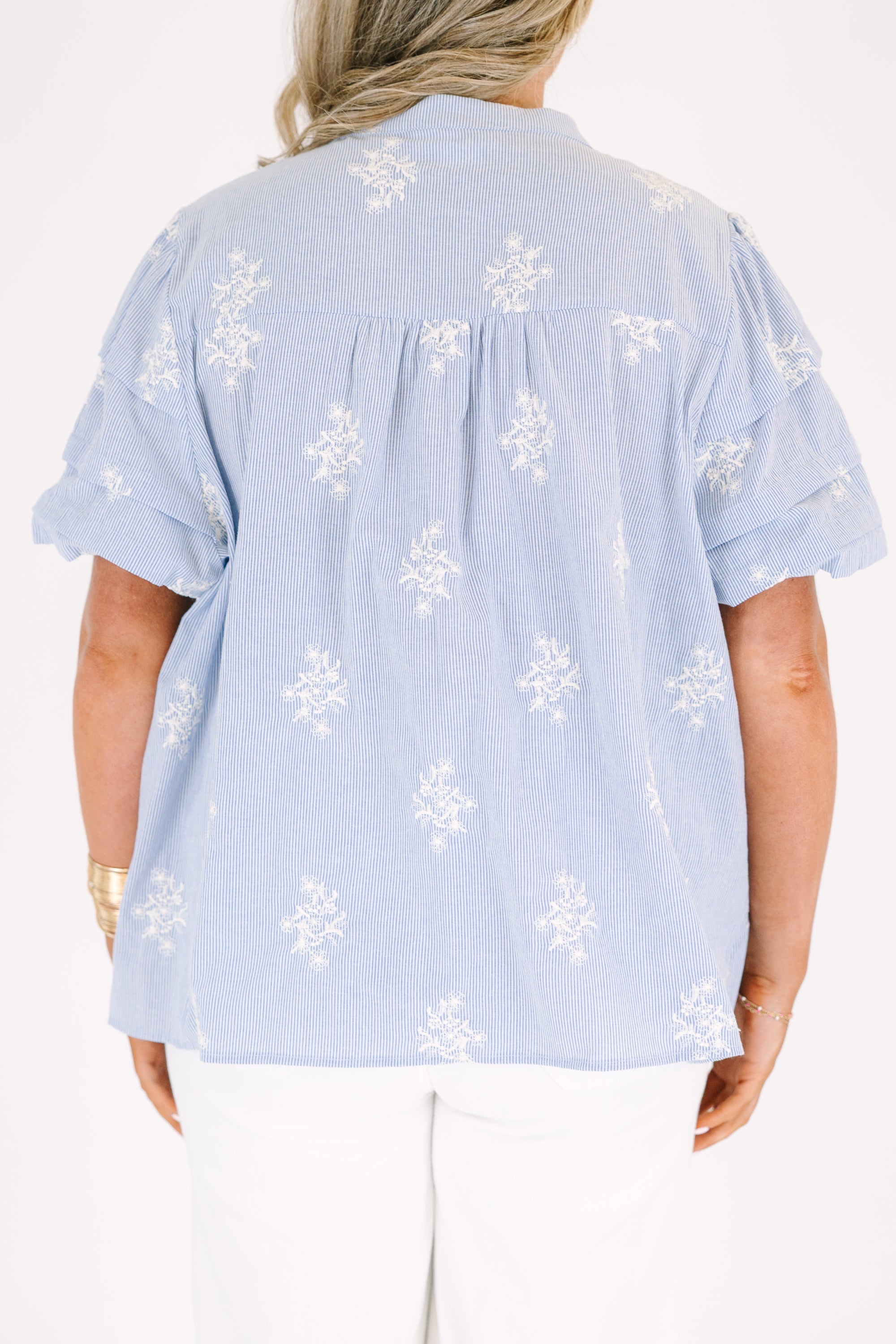 Each Detail Top, Light Blue