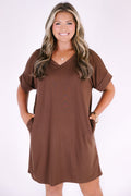 Easy Like Sunday Dress, Brown