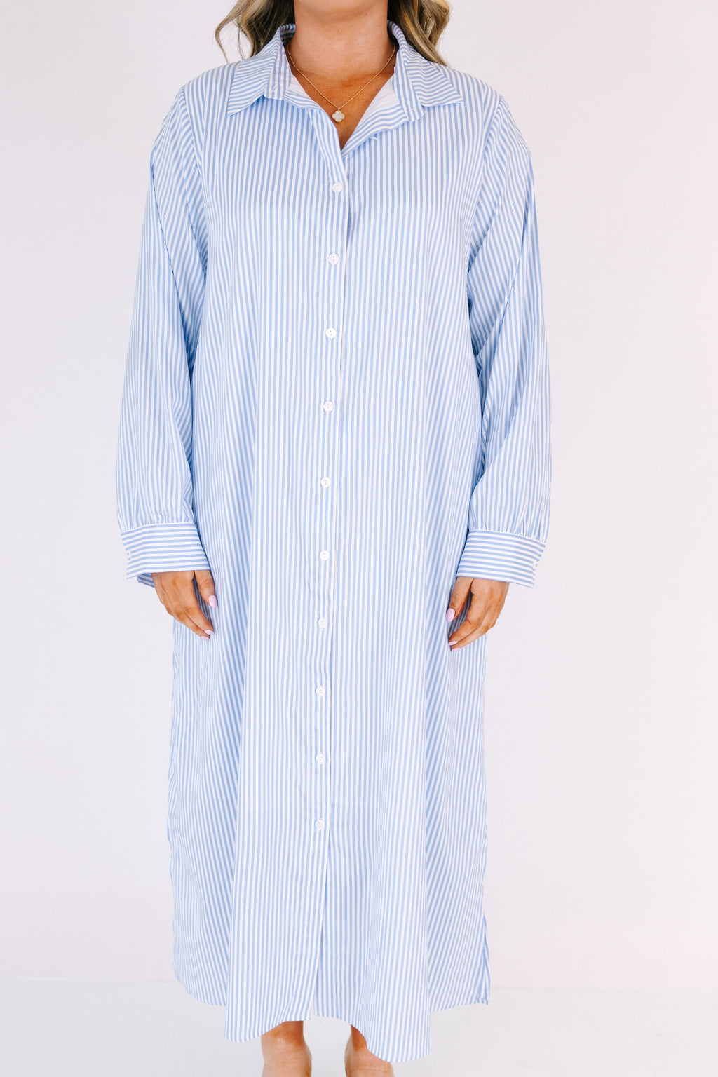 Easy To Adore Dress, Blue Stripe