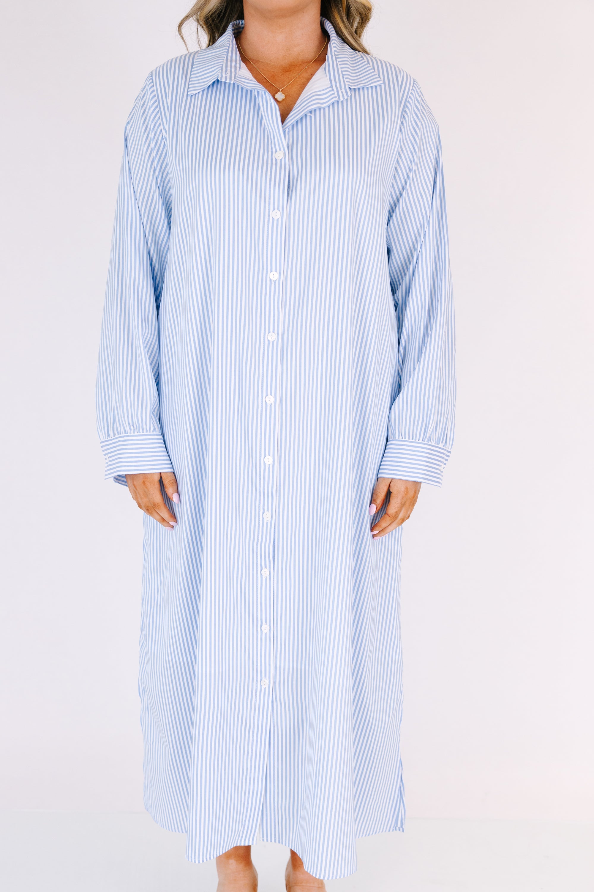 Easy To Adore Dress, Blue Stripe