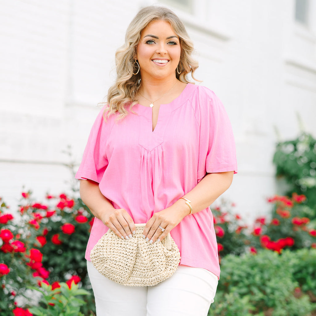 Effortlessly Easy Top, Pink