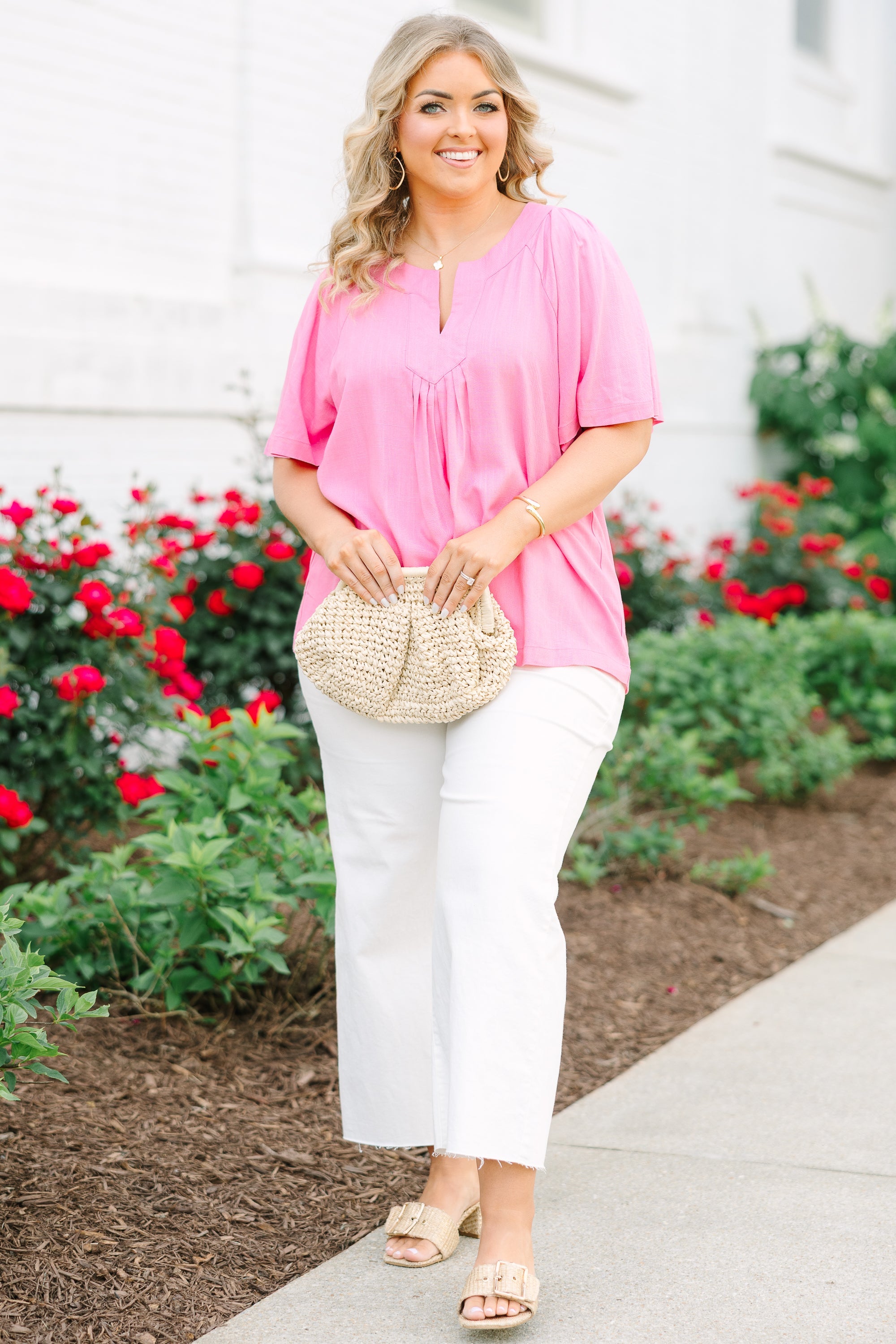 Effortlessly Easy Top, Pink