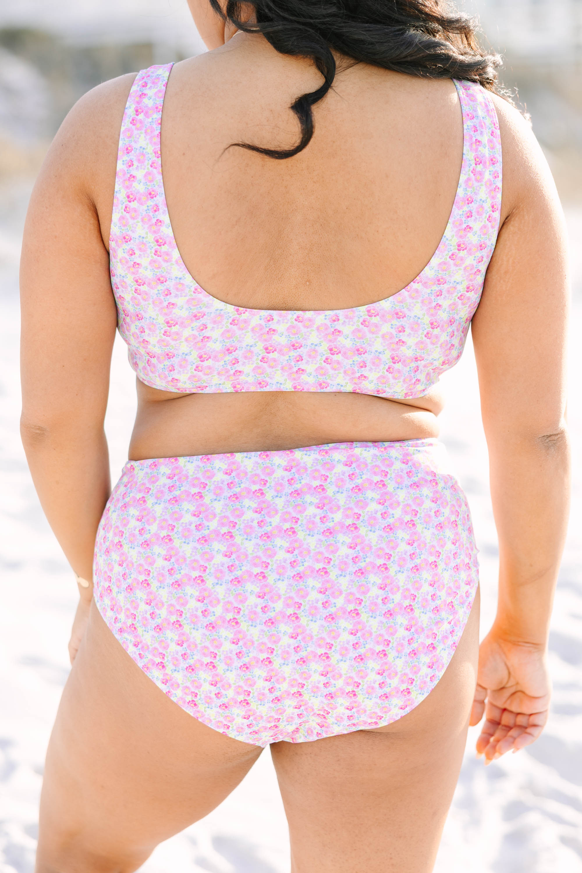 Electric Blossom Swim Top, Floral Fusion