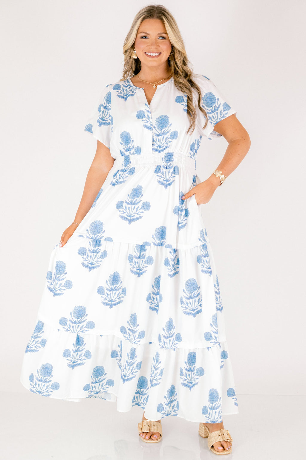 Enchanting Moments Maxi Dress, Blue