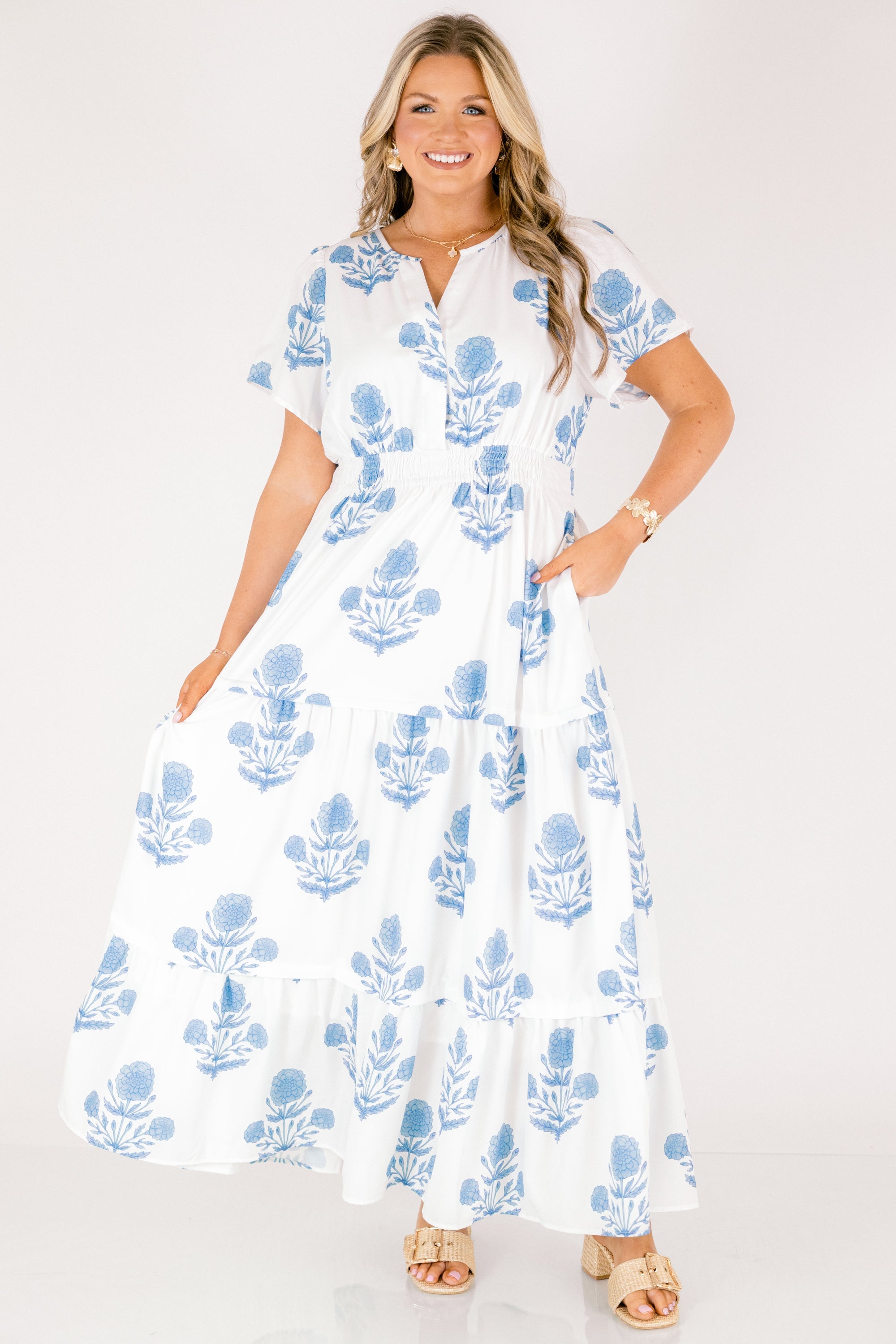 Enchanting Moments Maxi Dress, Blue