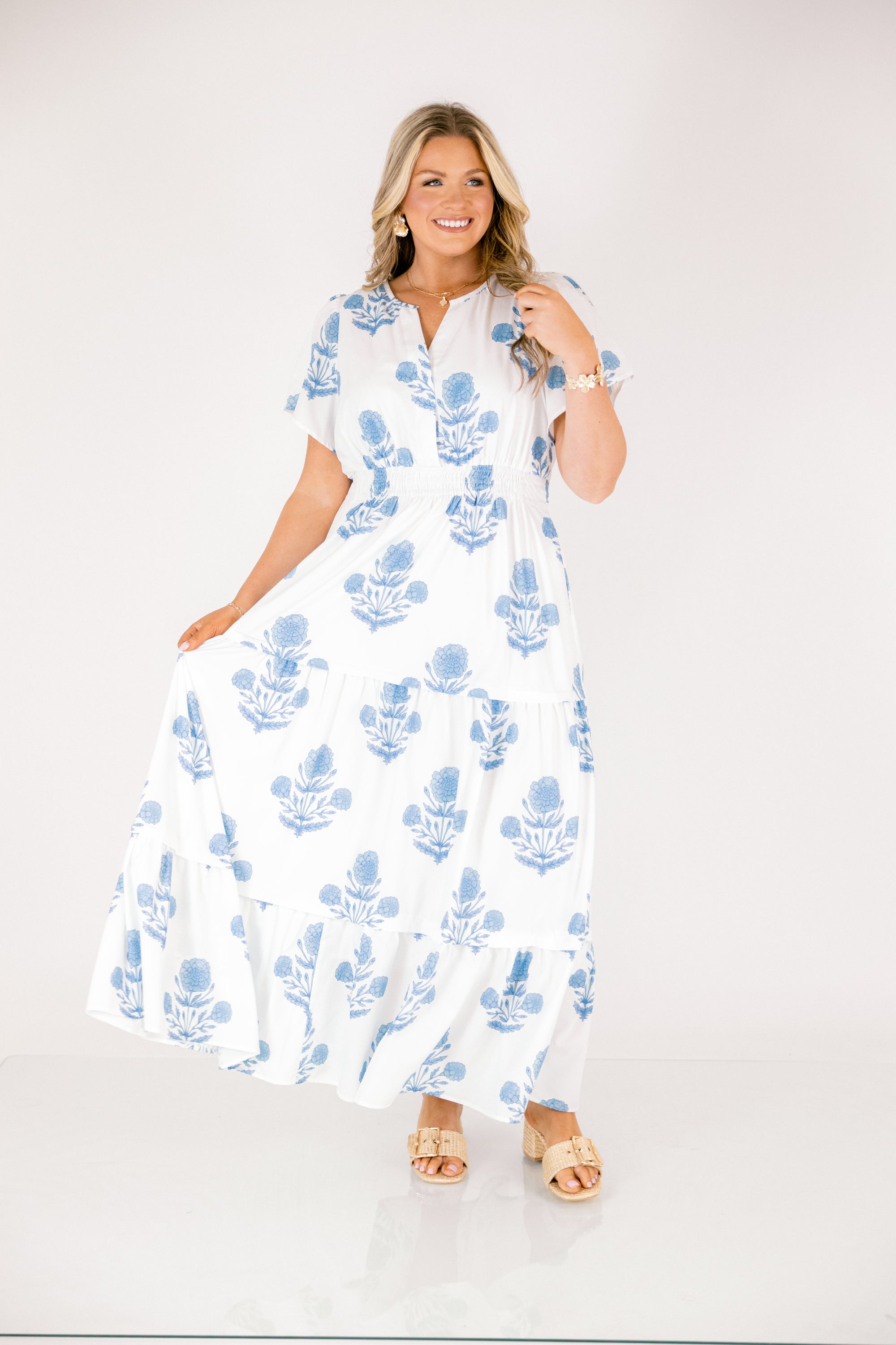 Enchanting Moments Maxi Dress, Blue