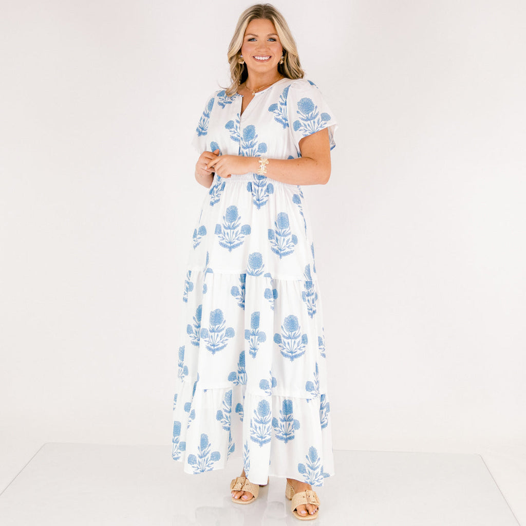 Enchanting Moments Maxi Dress, Blue