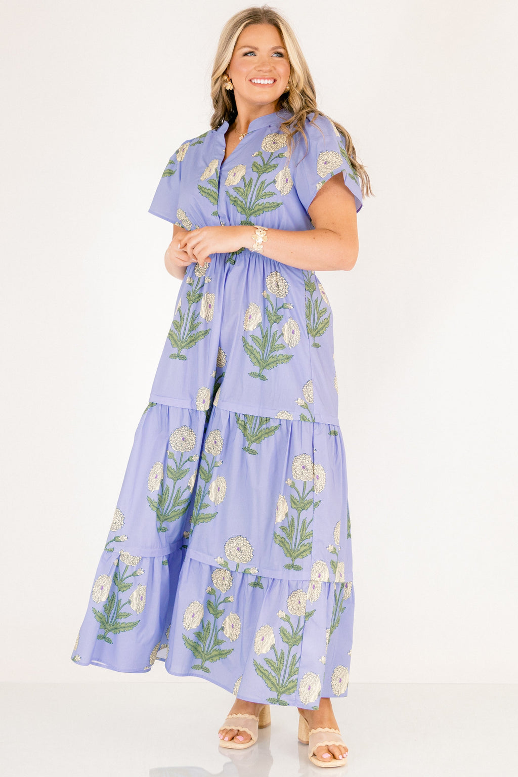 Enchanting Moments Maxi Dress, Steel Blue