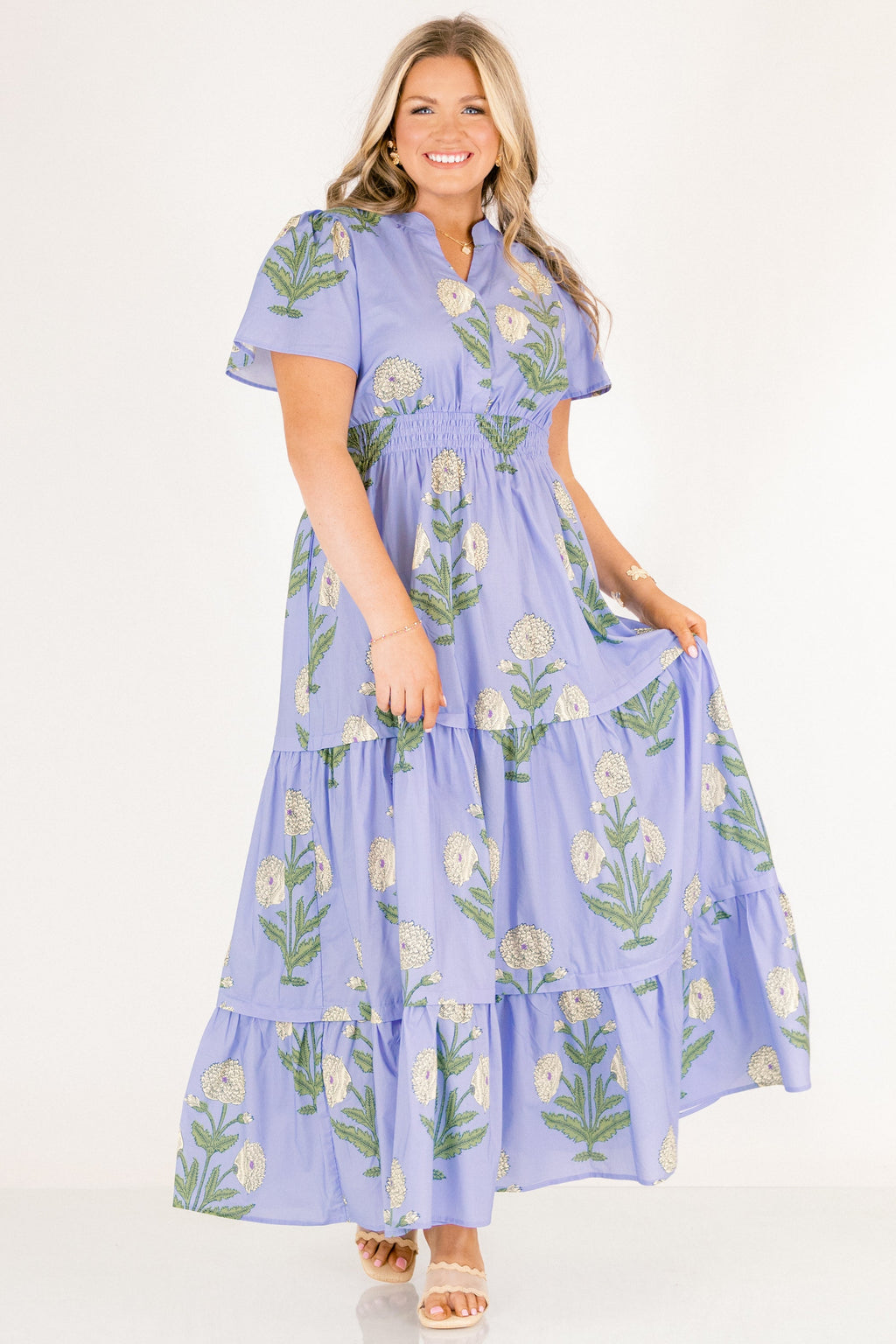 Enchanting Moments Maxi Dress, Steel Blue