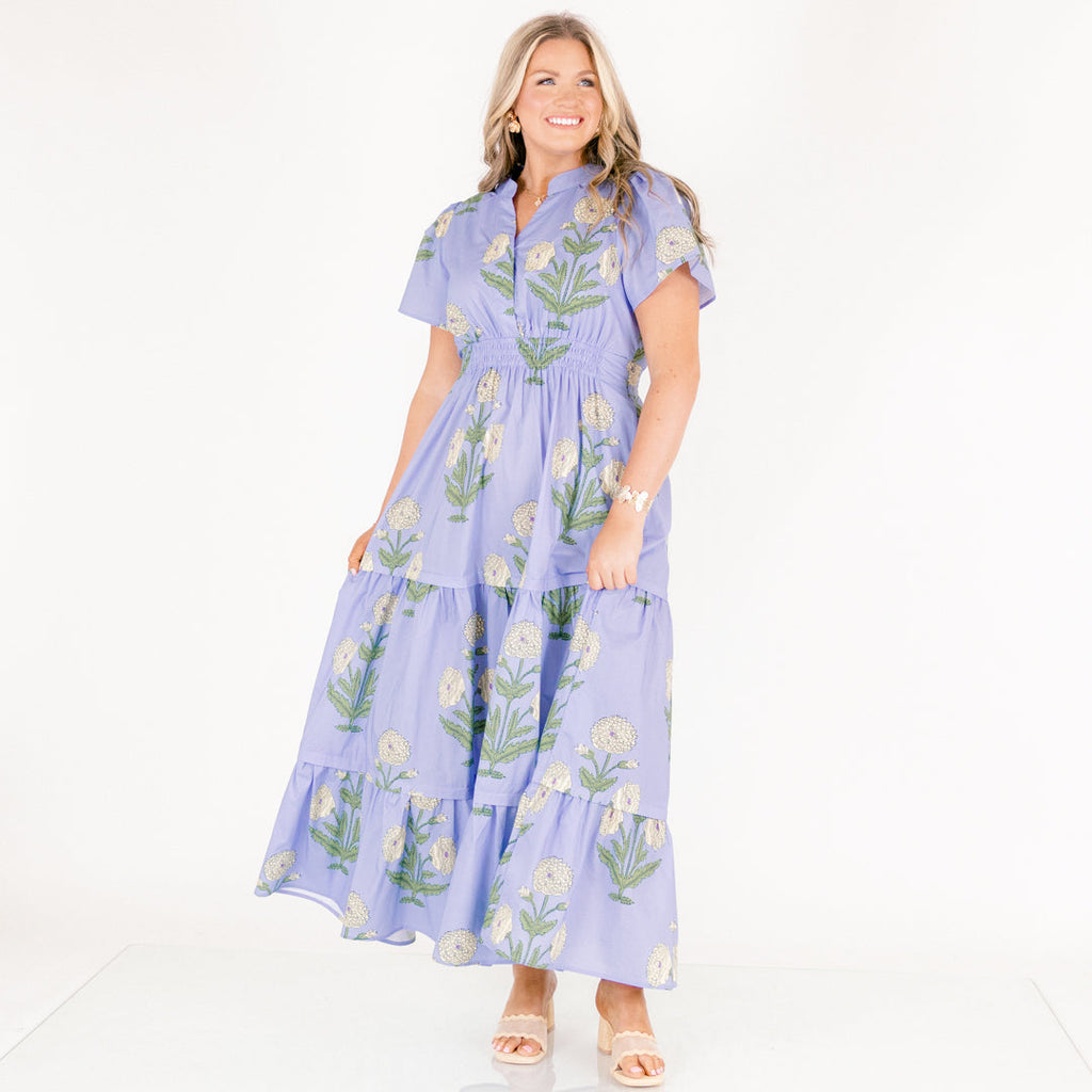 Enchanting Moments Maxi Dress, Steel Blue