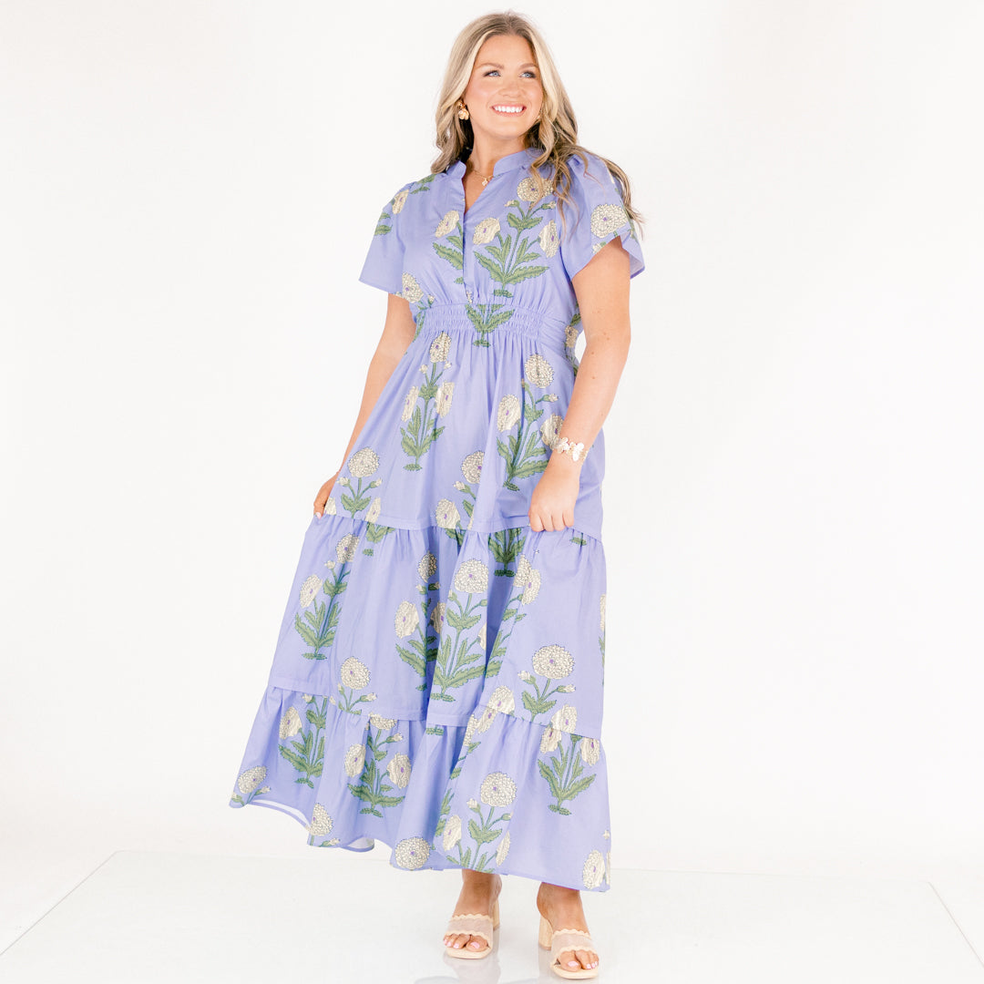 Enchanting Moments Maxi Dress, Steel Blue