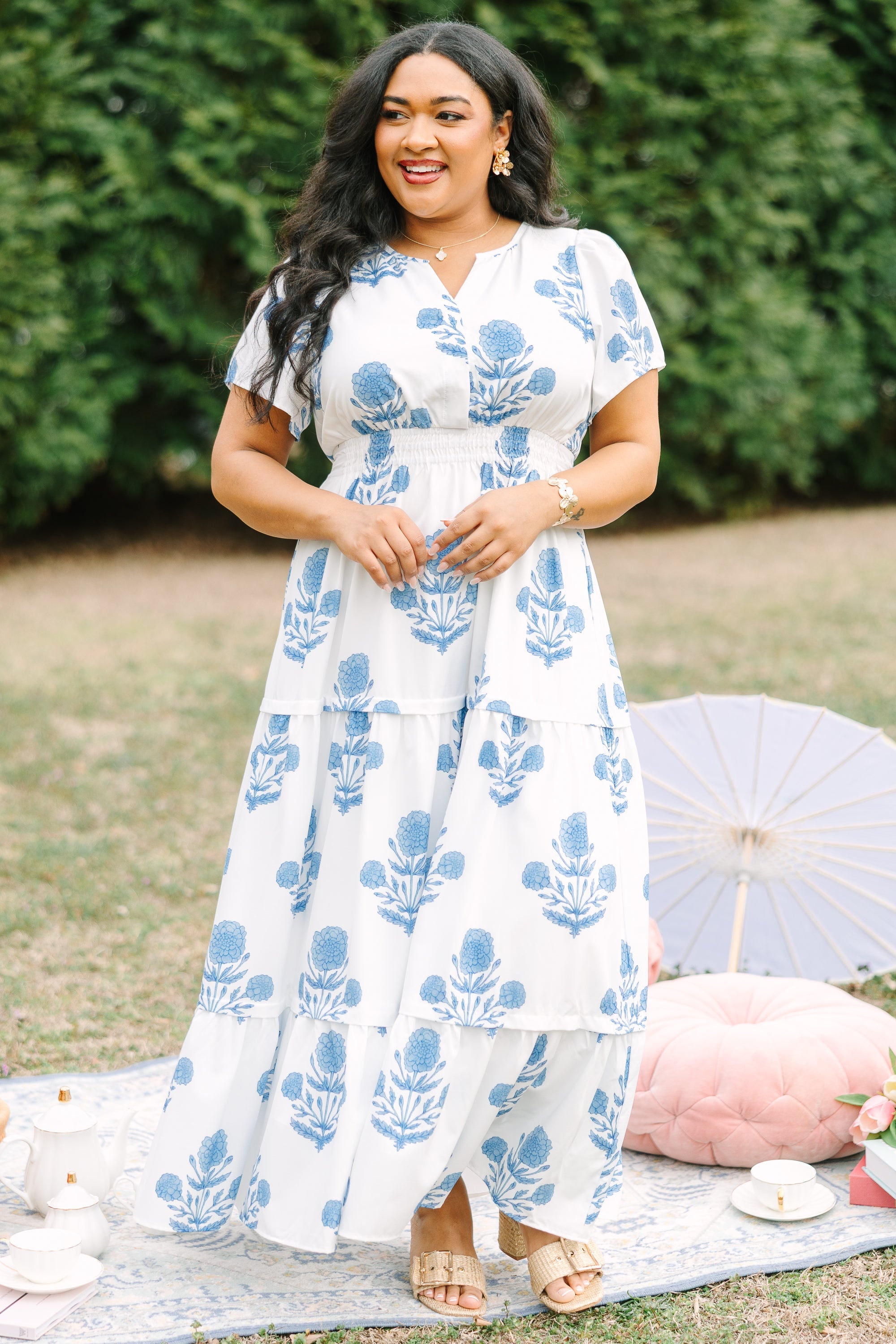 Enchanting Moments Maxi Dress, Blue