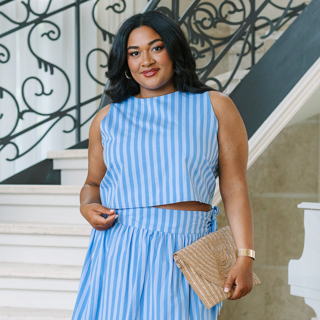 Endless Love Top, Blue Stripe