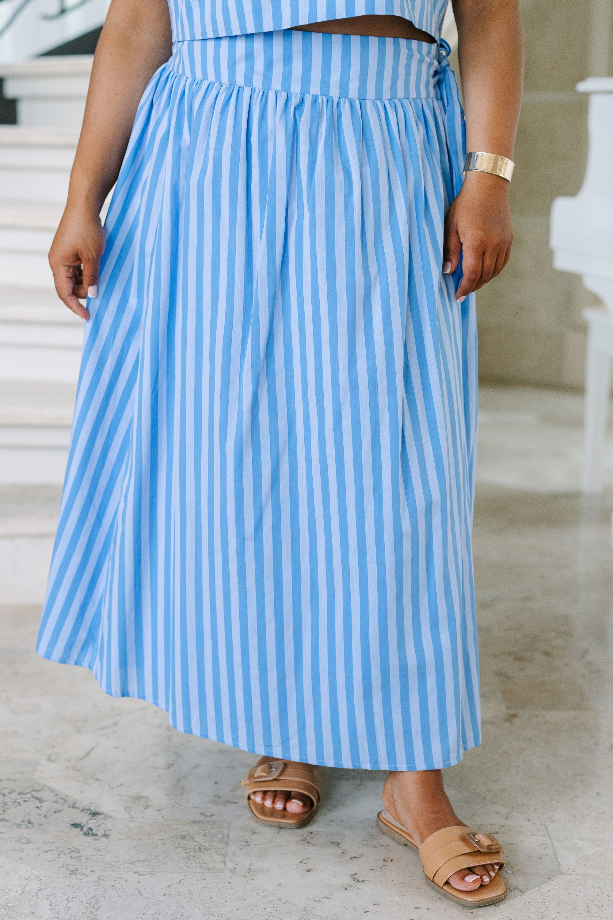 Endless Love Skirt, Blue Stripe