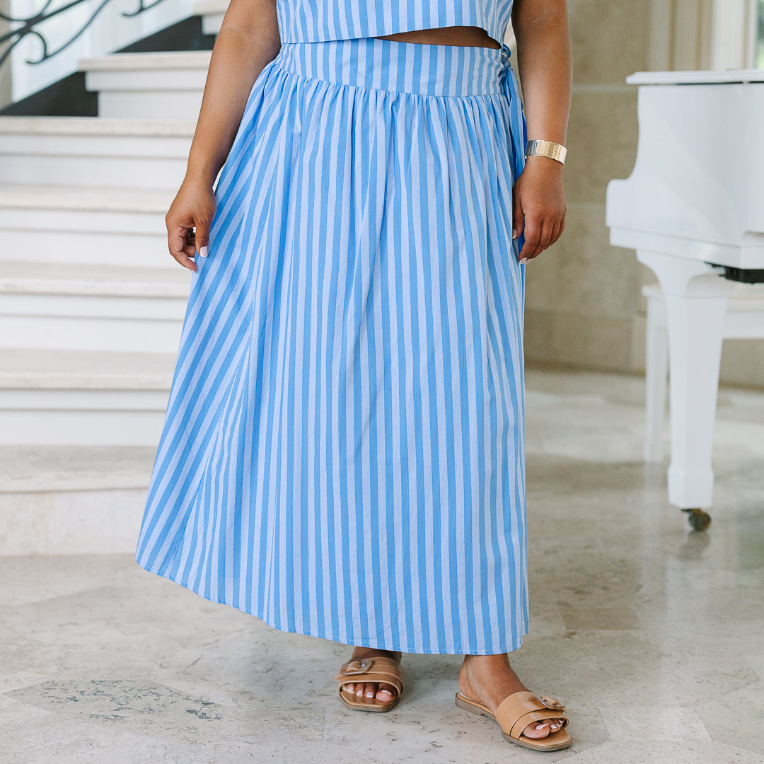 Endless Love Skirt, Blue Stripe