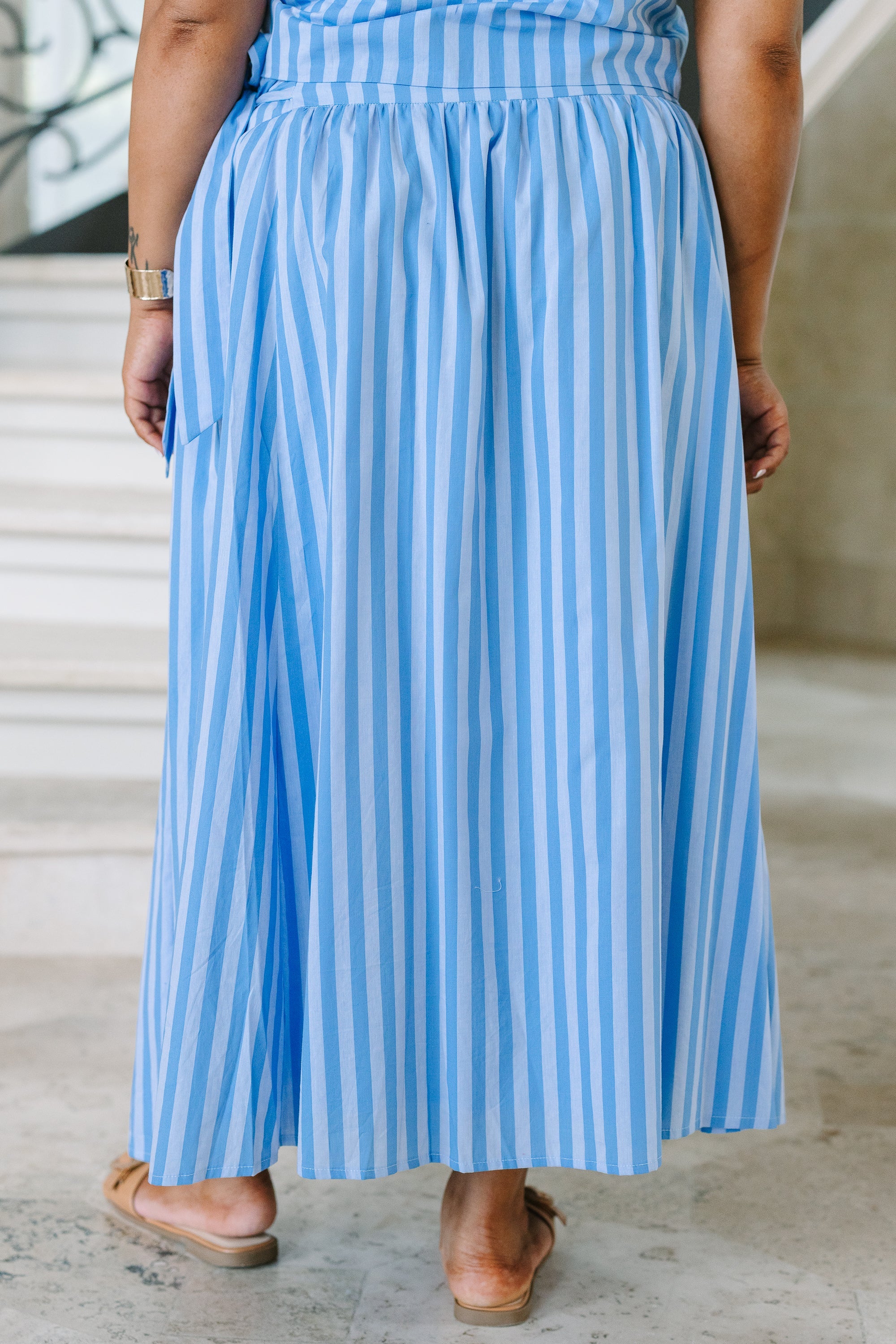 Endless Love Skirt, Blue Stripe