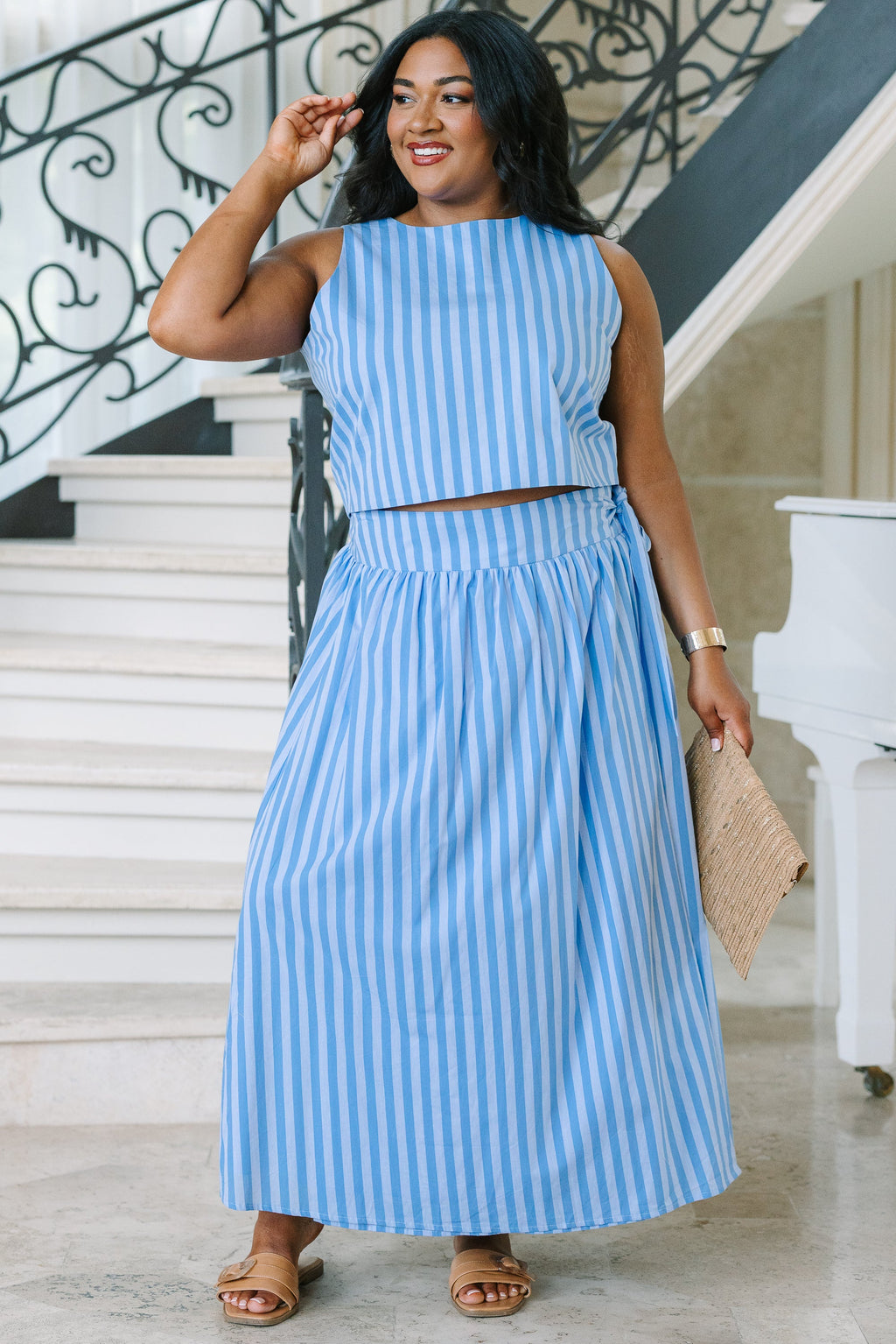 Endless Love Top, Blue Stripe