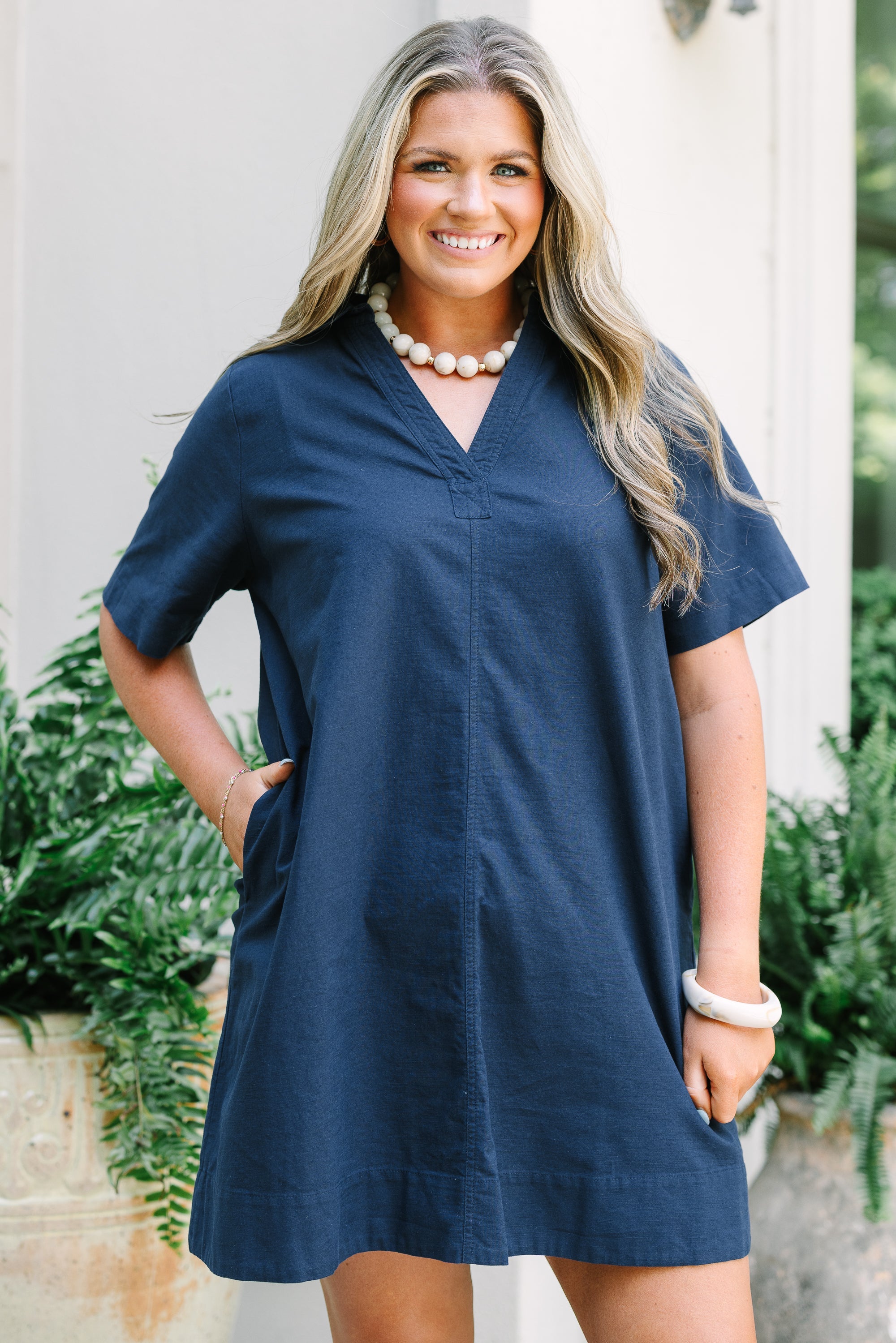 Everything Falls Into Place Dress, Blue
