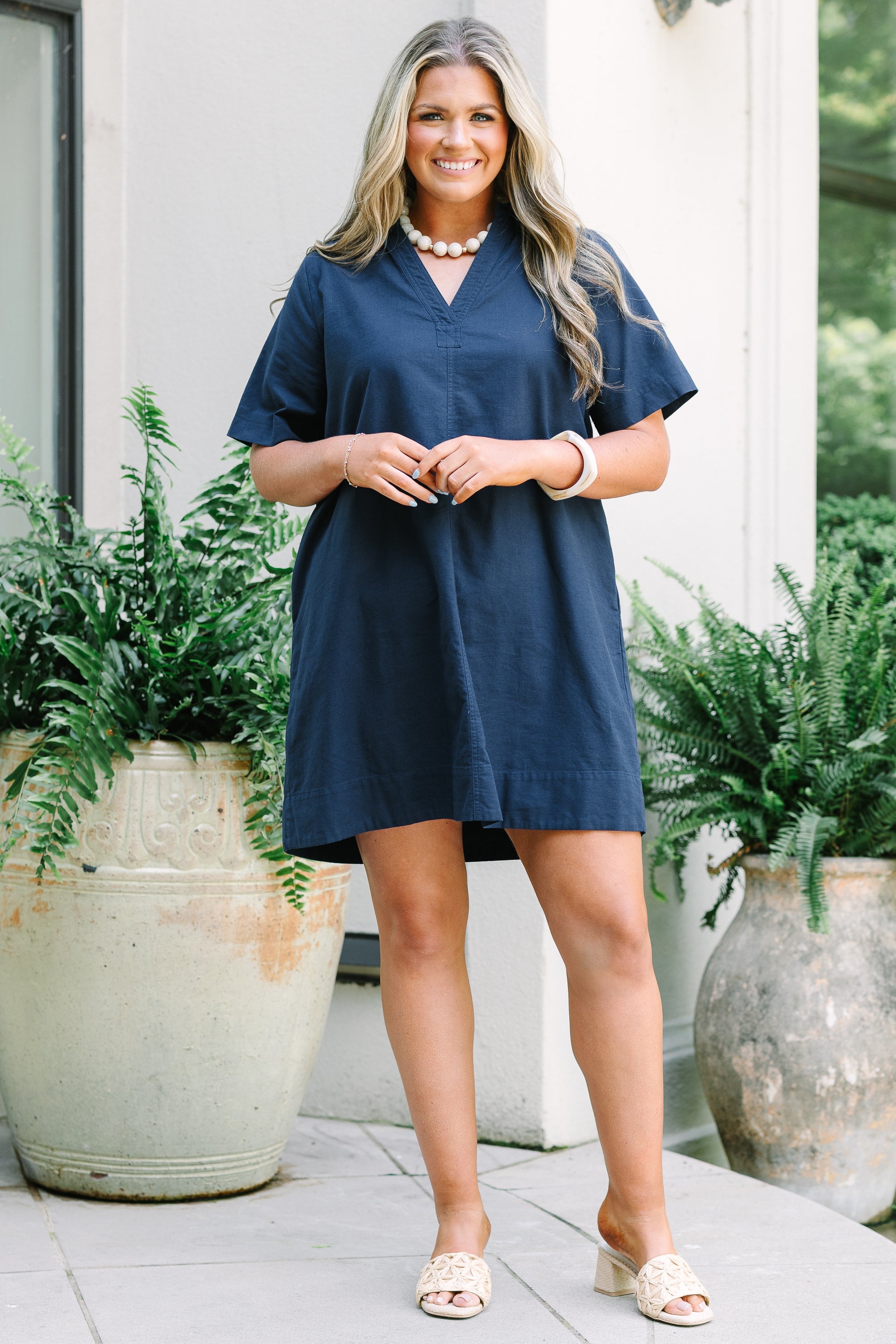 Everything Falls Into Place Dress, Blue