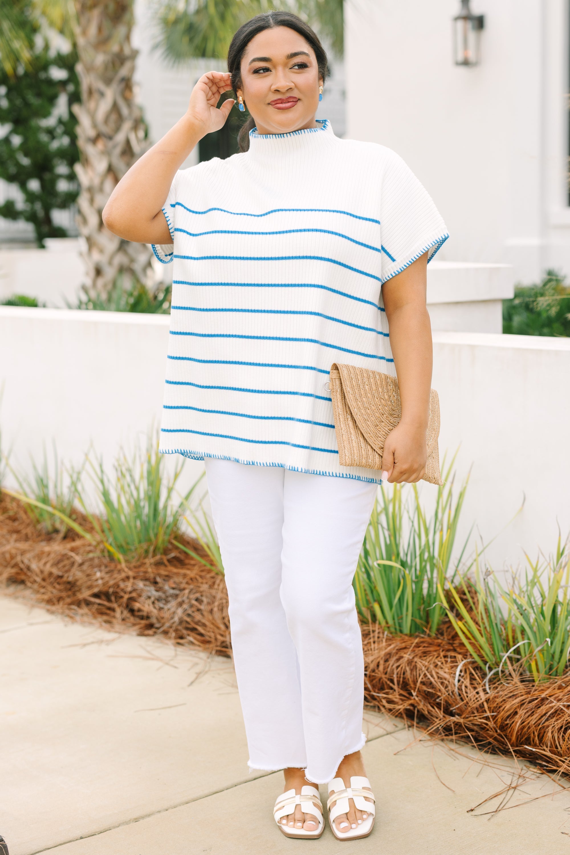 Eyes On You Sweater, White