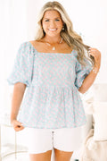 Feel About It Top, Baby Blue