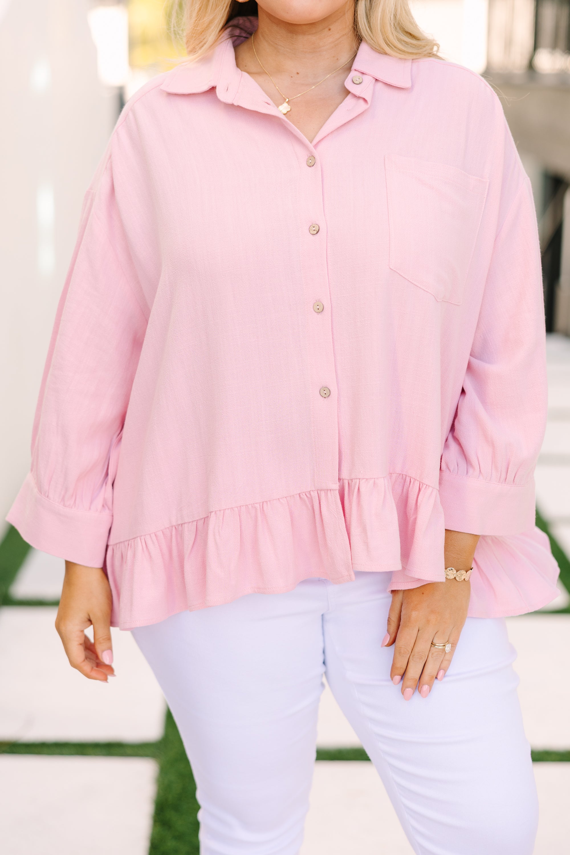 Feel Free Top, Pink