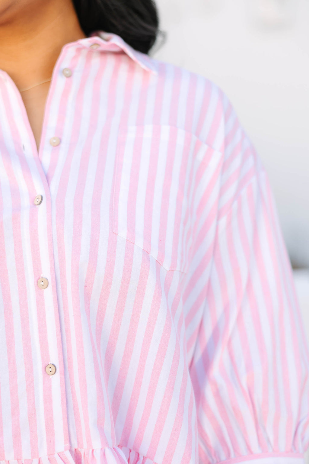 Feel Free Top, Pink Stripe