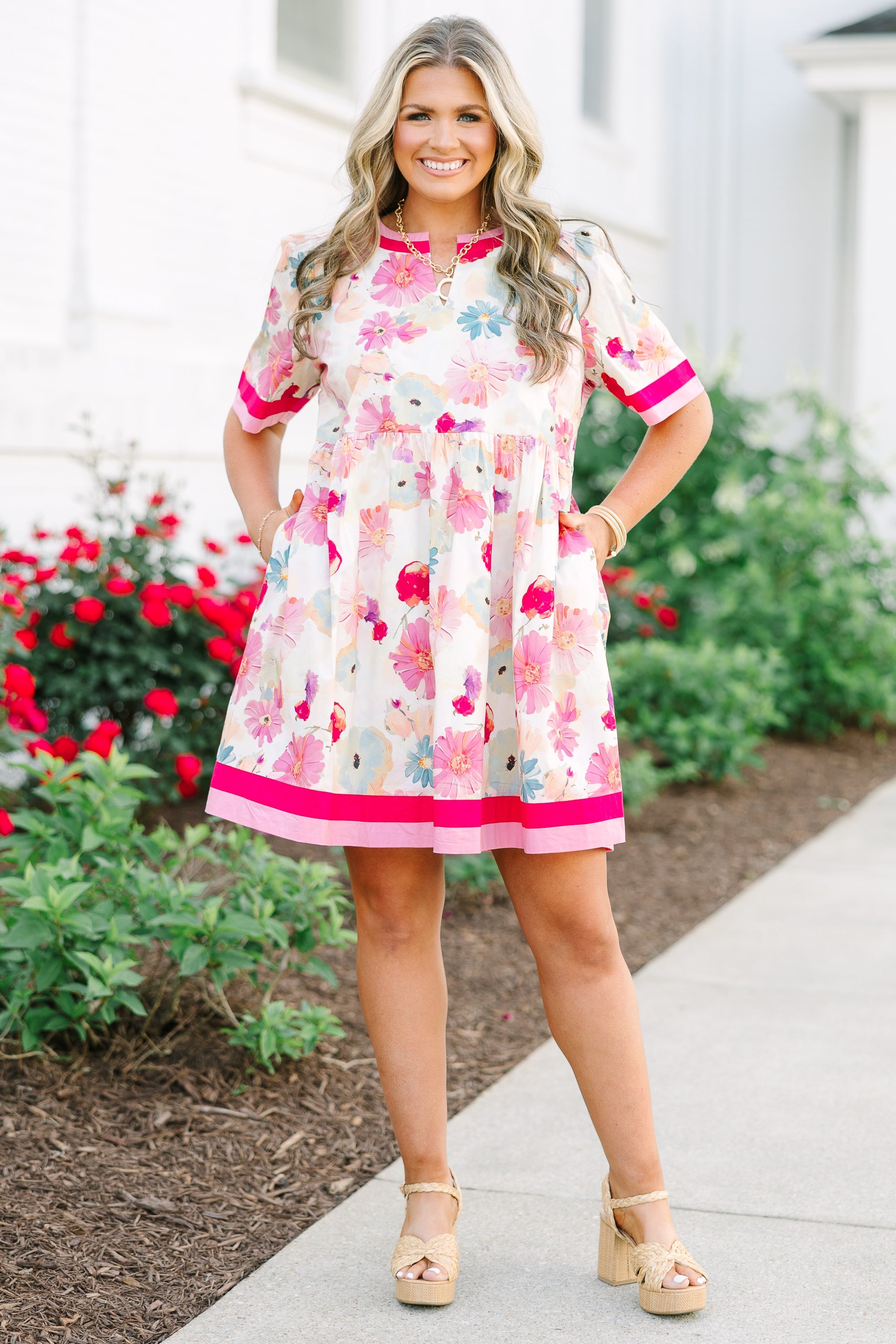 Feelings Still Remain Dress, Pink