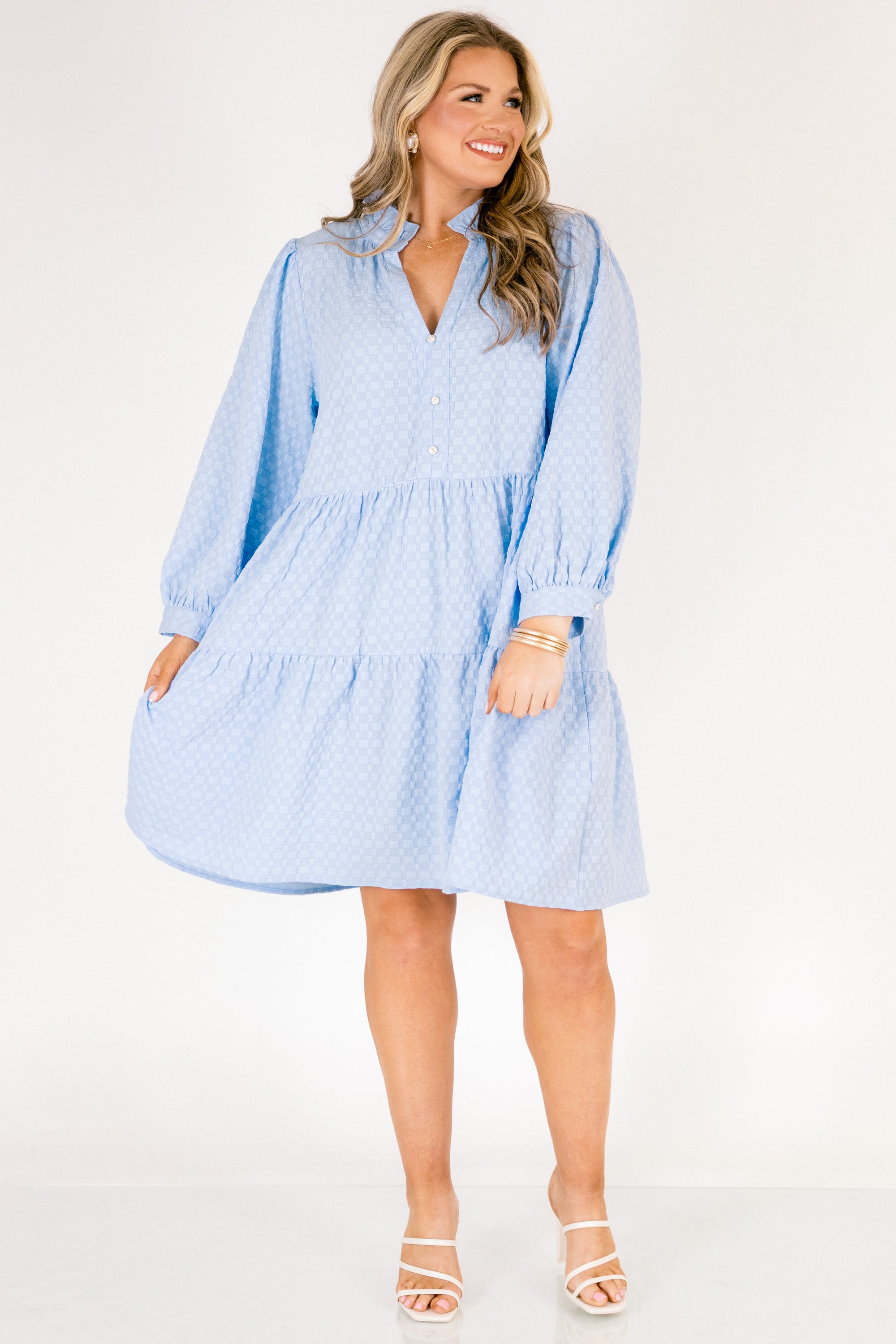 Feels Like Yesterday Dress, Light Blue