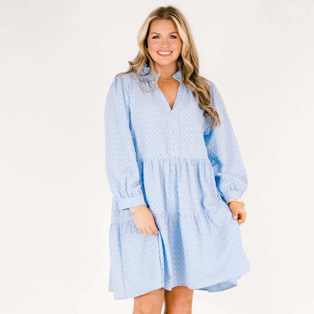 Feels Like Yesterday Dress, Light Blue
