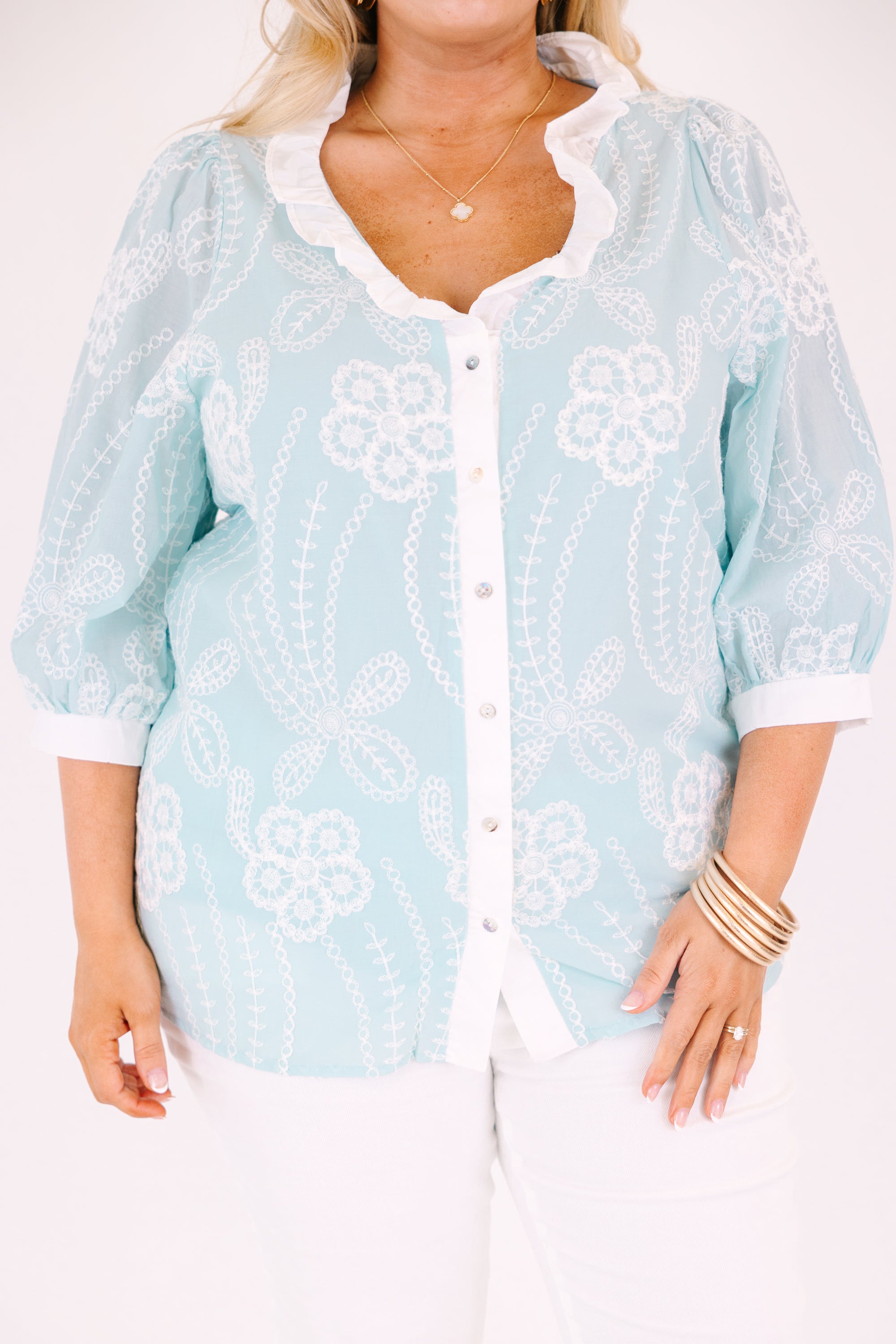 Fell In Love Top, Blue