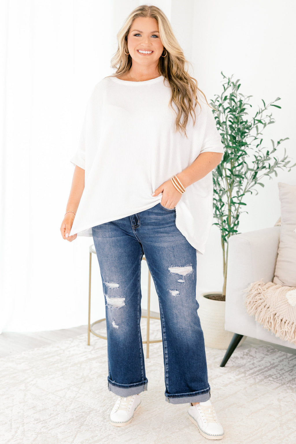 Filled With Wonder Jeans, Dark Wash