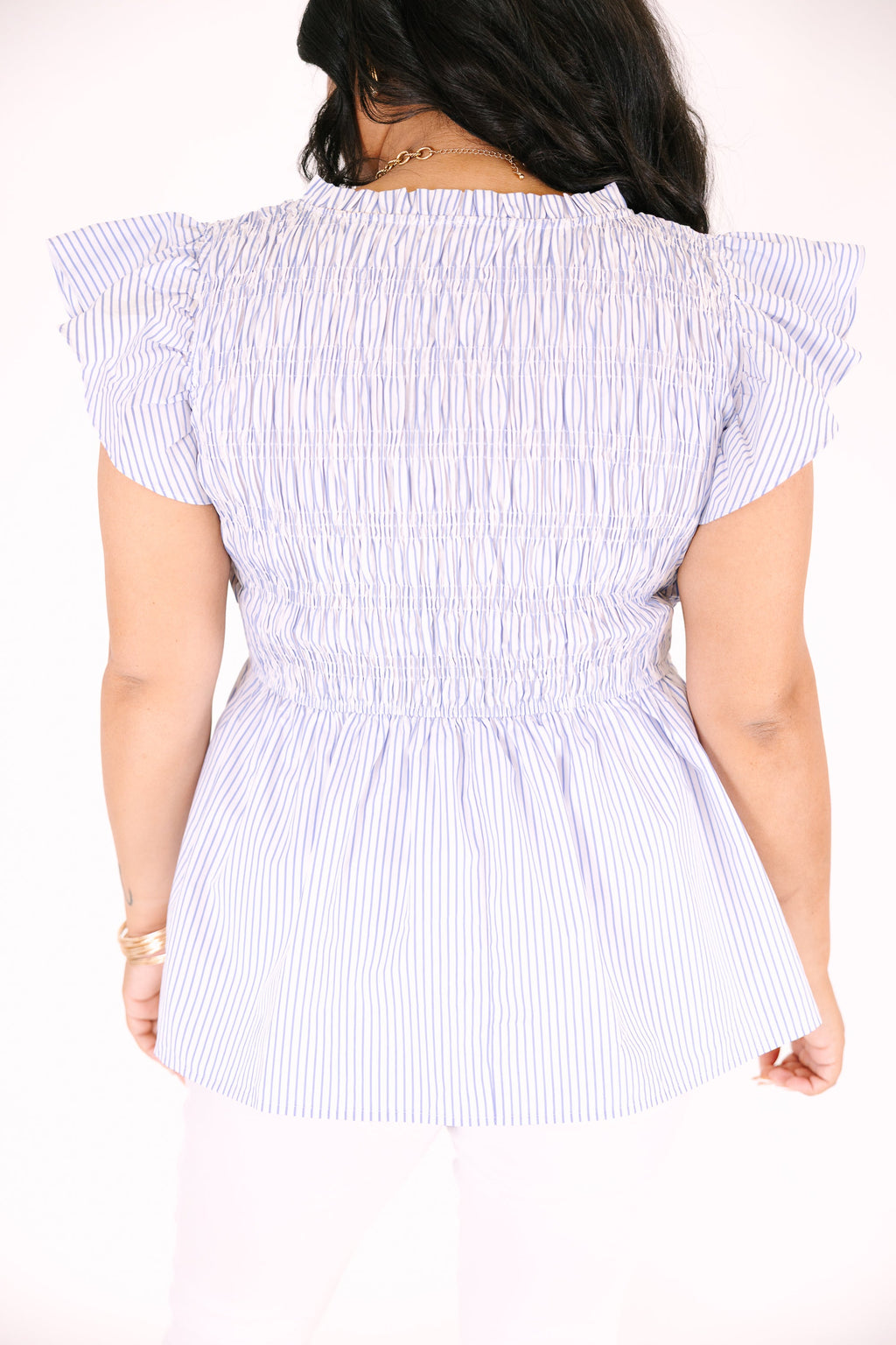 Finer Things Top, Blue Stripe
